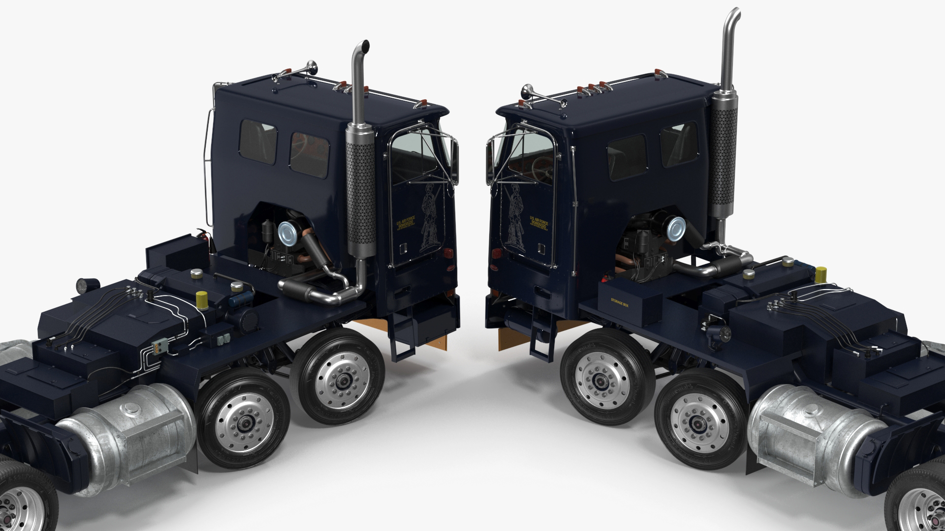 Peterbild 362 Cab Over for Transporter Erector Loader Rigged for Maya 3D model