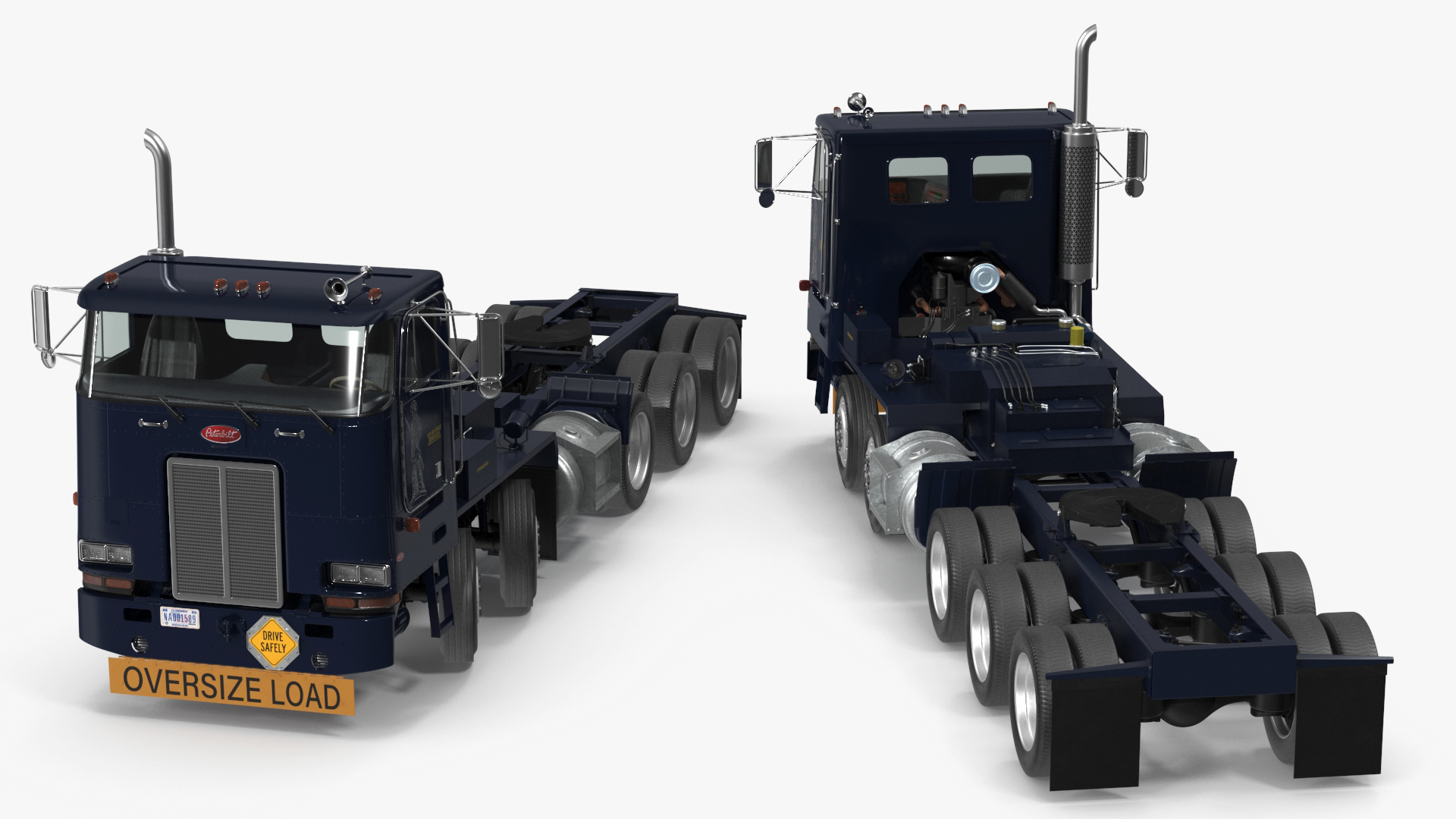 Peterbild 362 Cab Over for Transporter Erector Loader Rigged for Maya 3D model