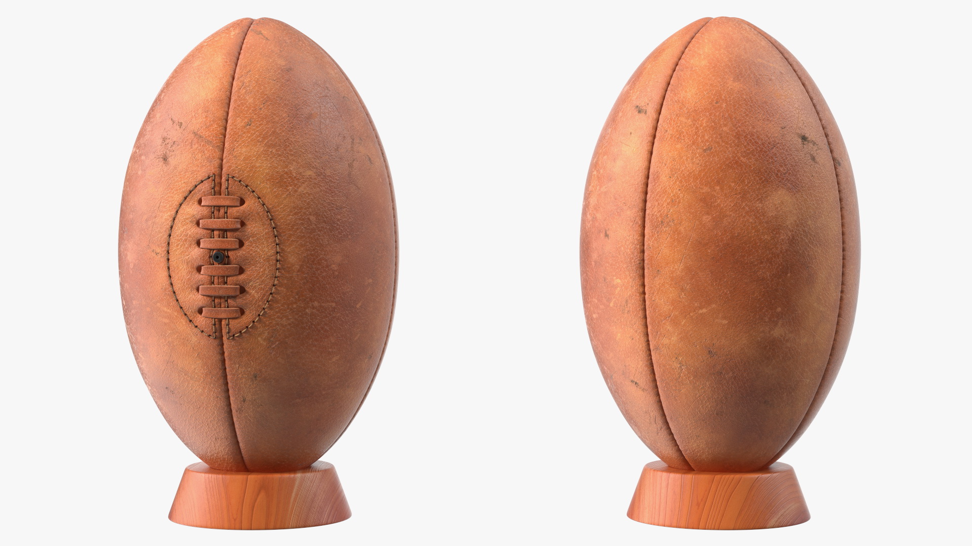 3D model Vintage Rugby Ball With Kicking Tee