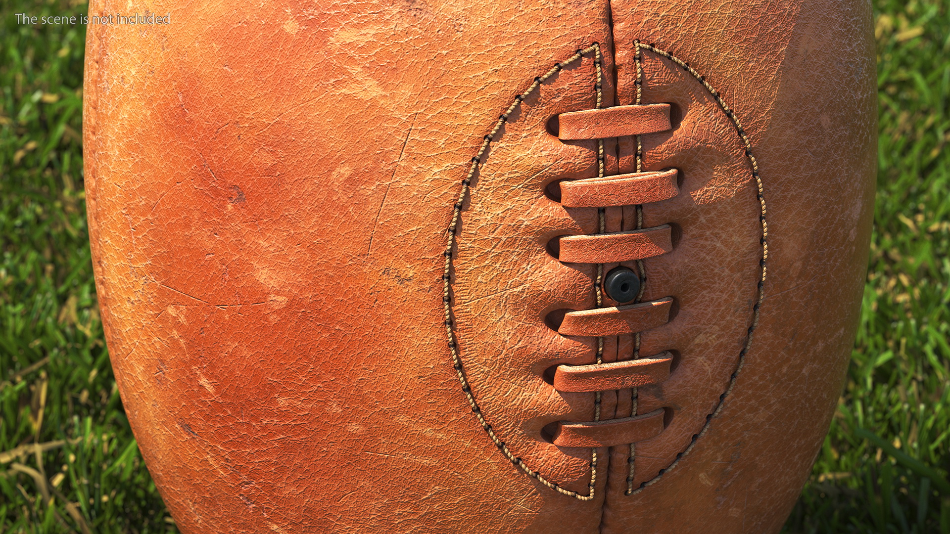 3D model Vintage Rugby Ball With Kicking Tee