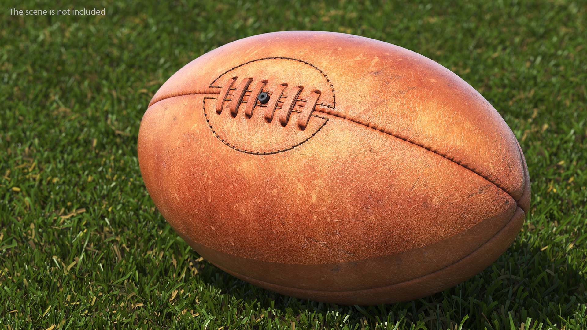 3D model Vintage Rugby Ball With Kicking Tee