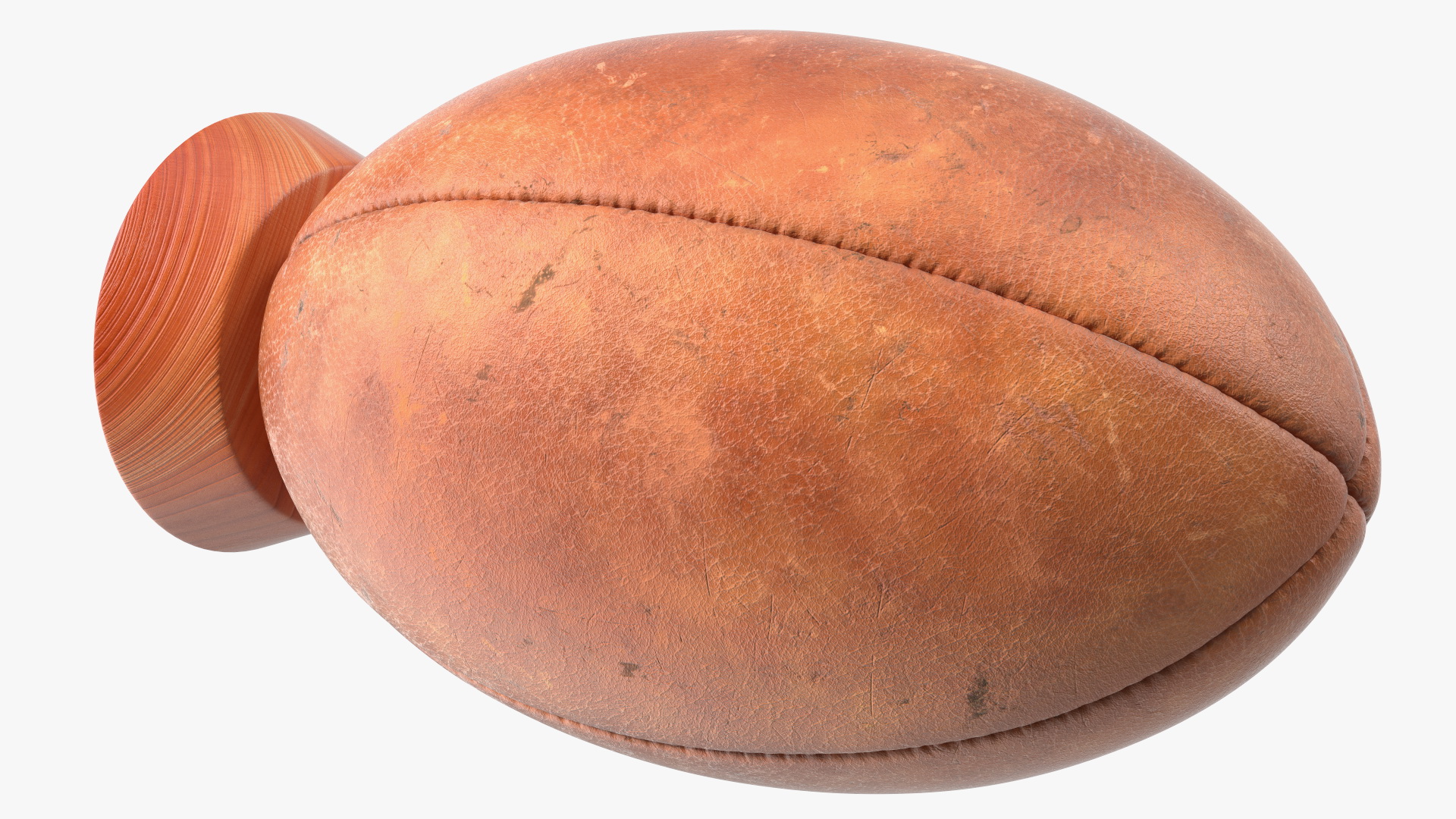 3D model Vintage Rugby Ball With Kicking Tee