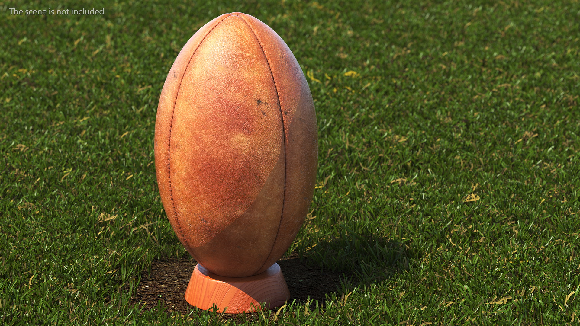 3D model Vintage Rugby Ball With Kicking Tee