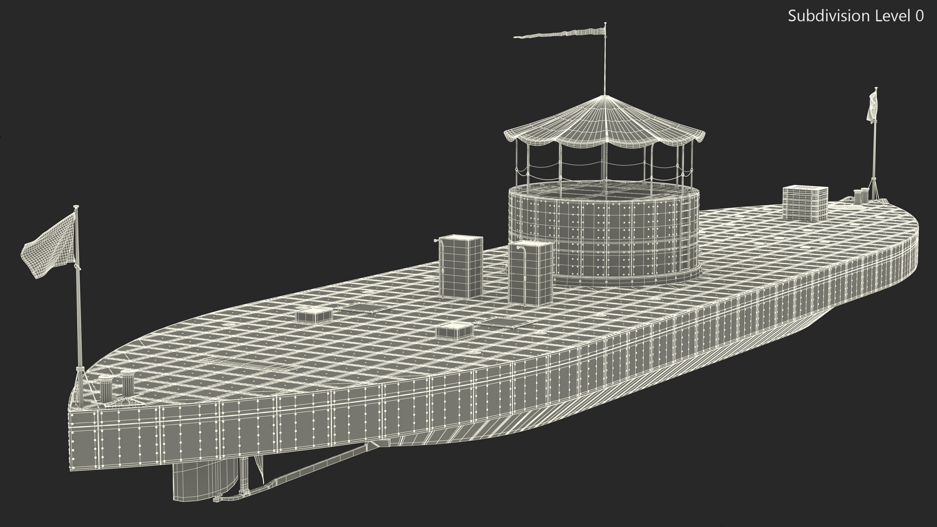 3D USS Monitor with Tower New