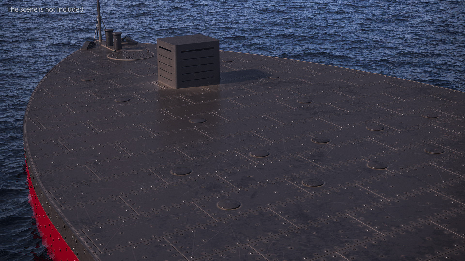 3D USS Monitor with Tower New