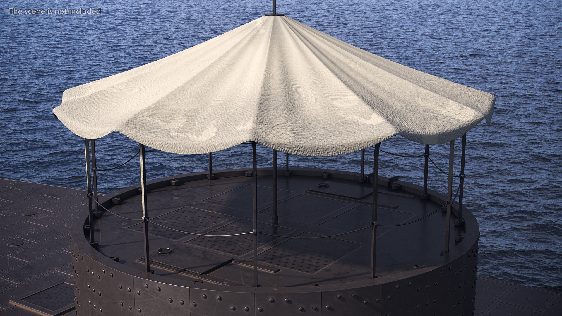3D USS Monitor with Tower New