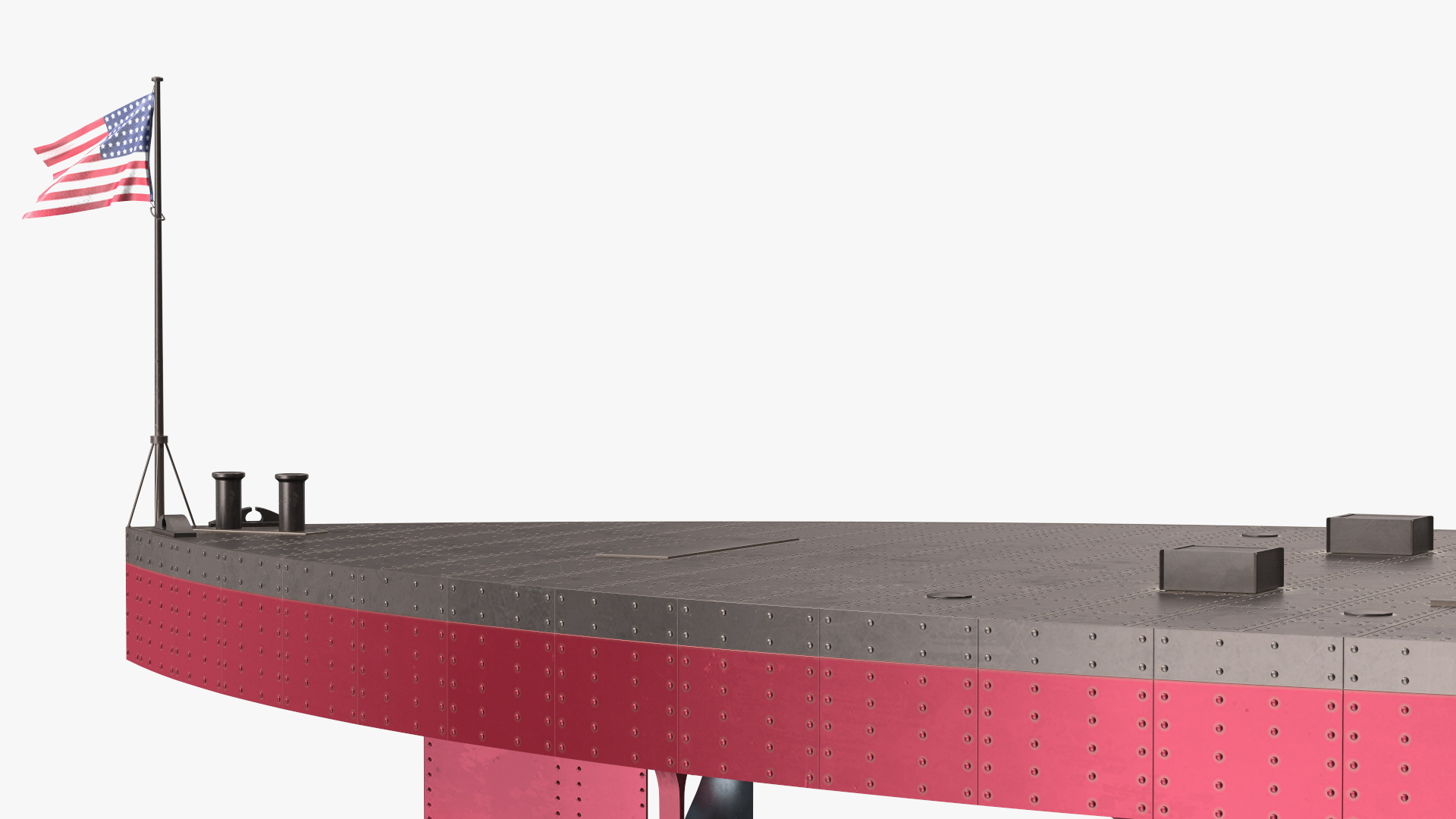 3D USS Monitor with Tower New