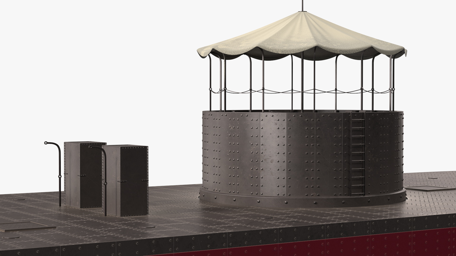 3D USS Monitor with Tower New