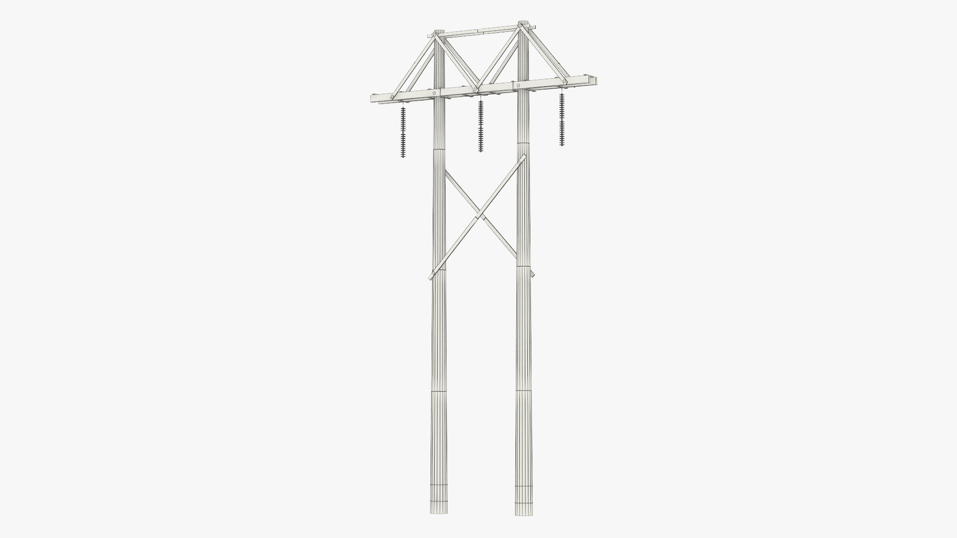 Wooden Utility Pole Structure Brown Old - view 9