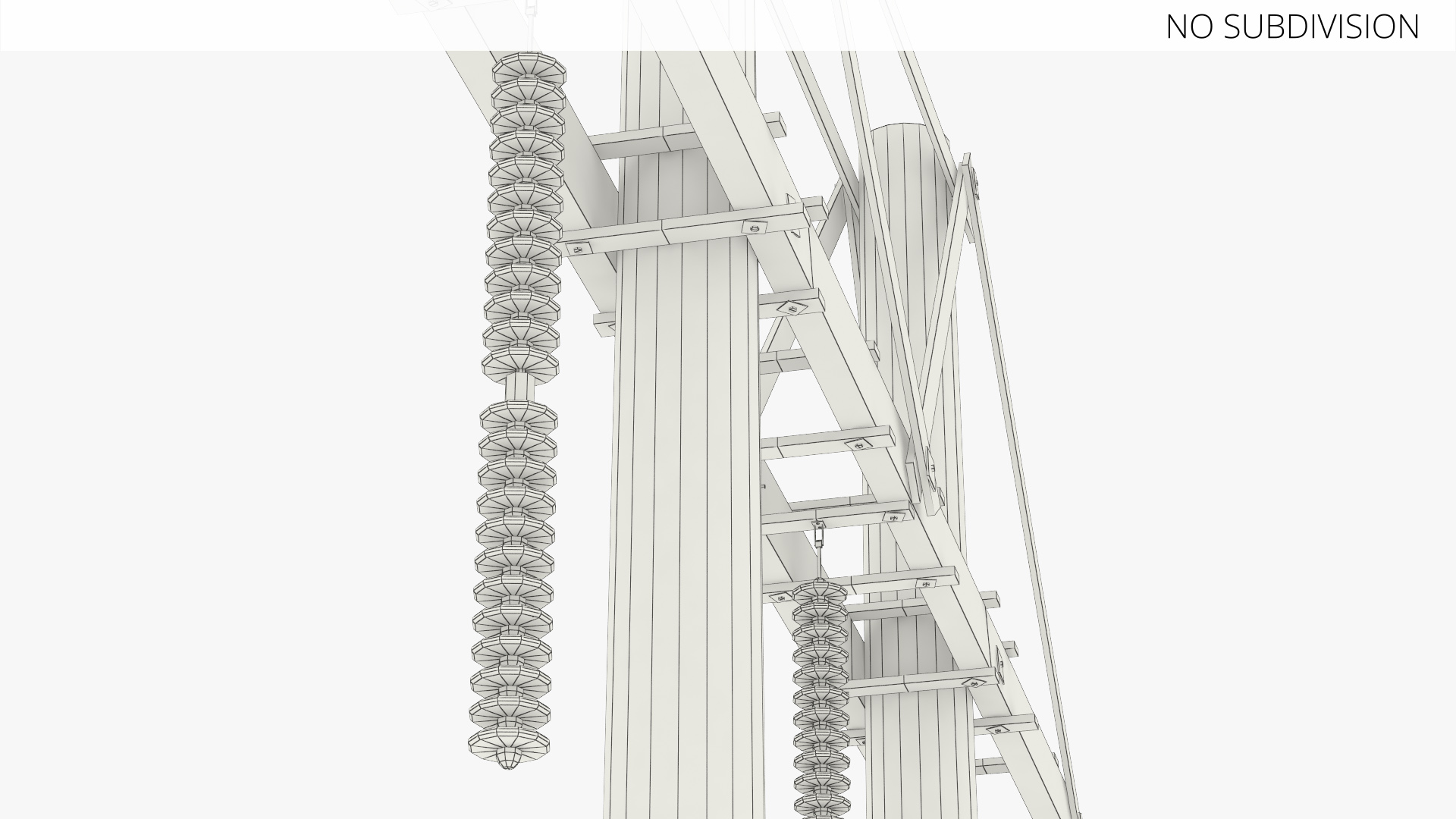 Wooden Utility Pole Structure Brown Old - view 8