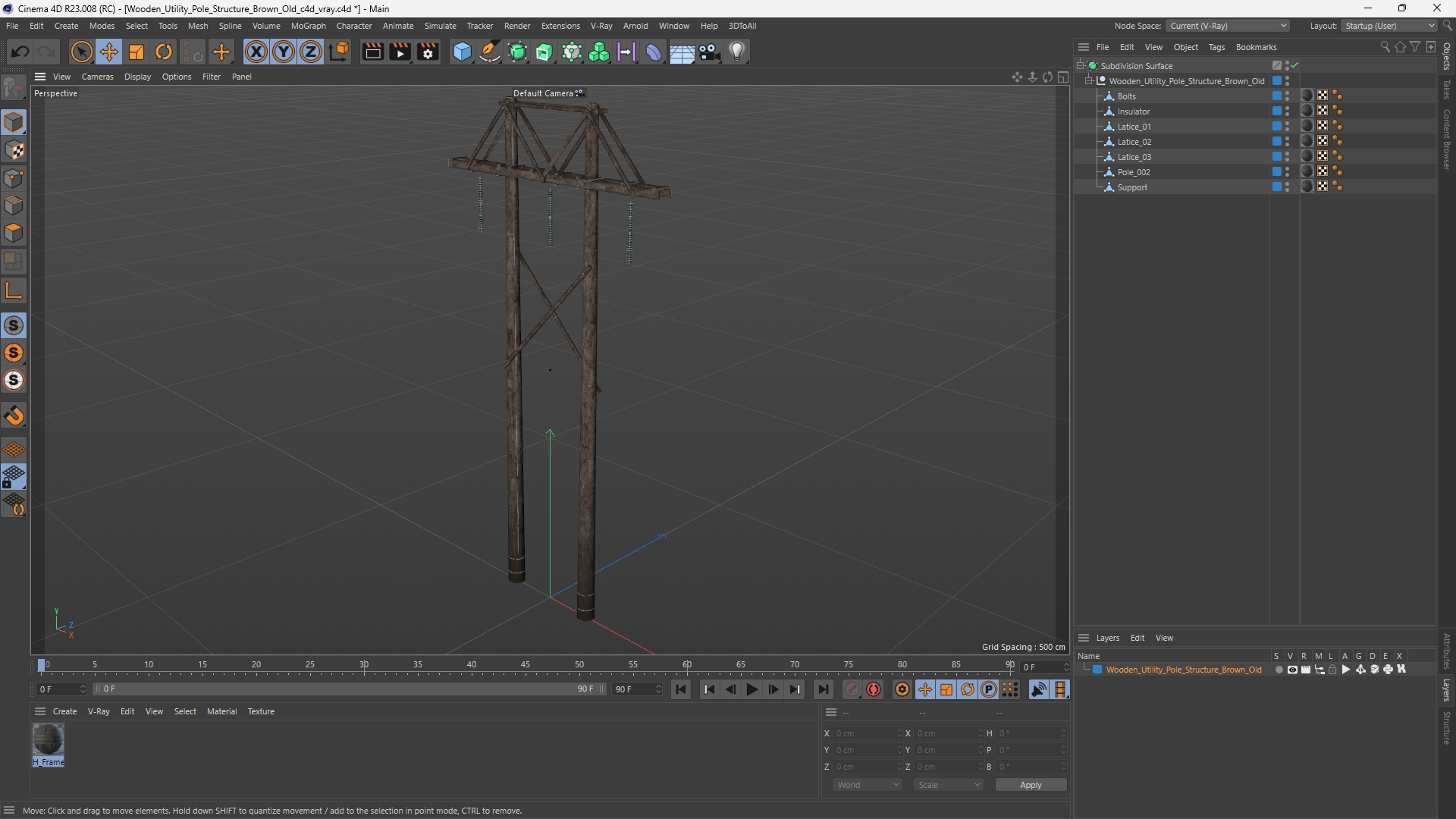 Wooden Utility Pole Structure Brown Old - view 12