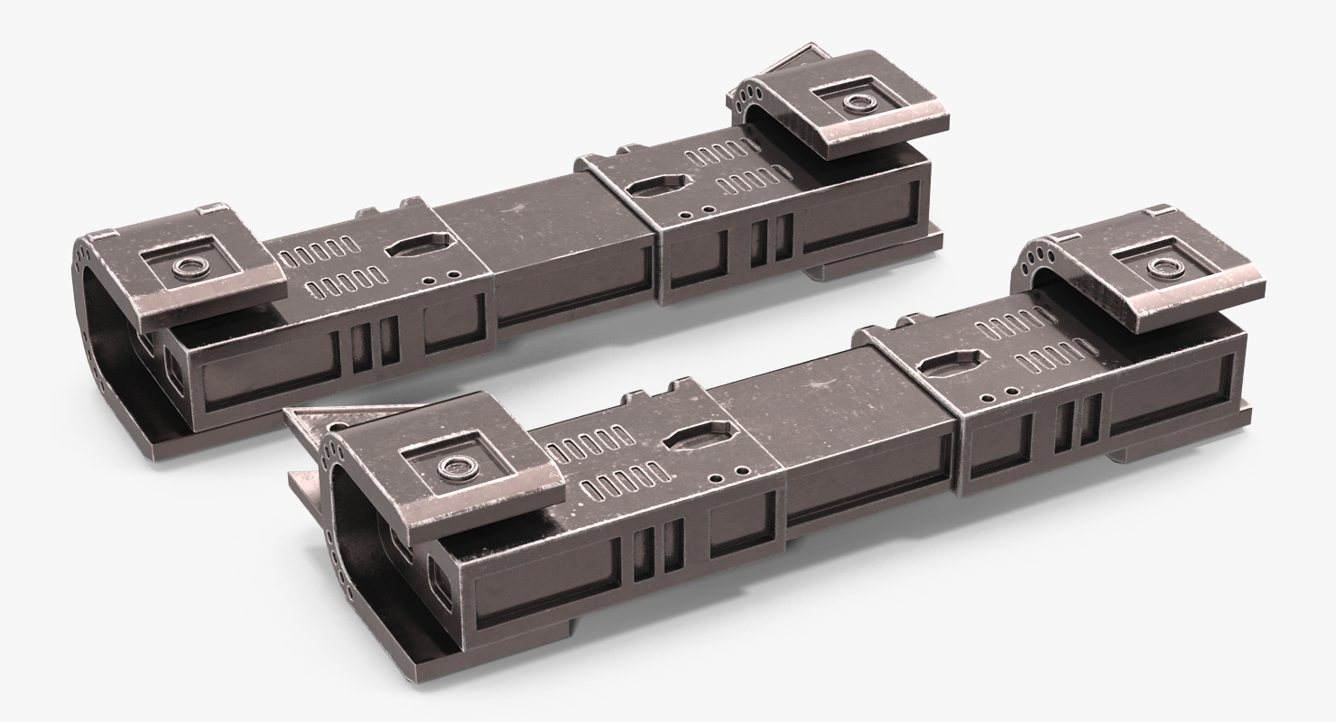Sci Fi Anodized Pistons Set 3D
