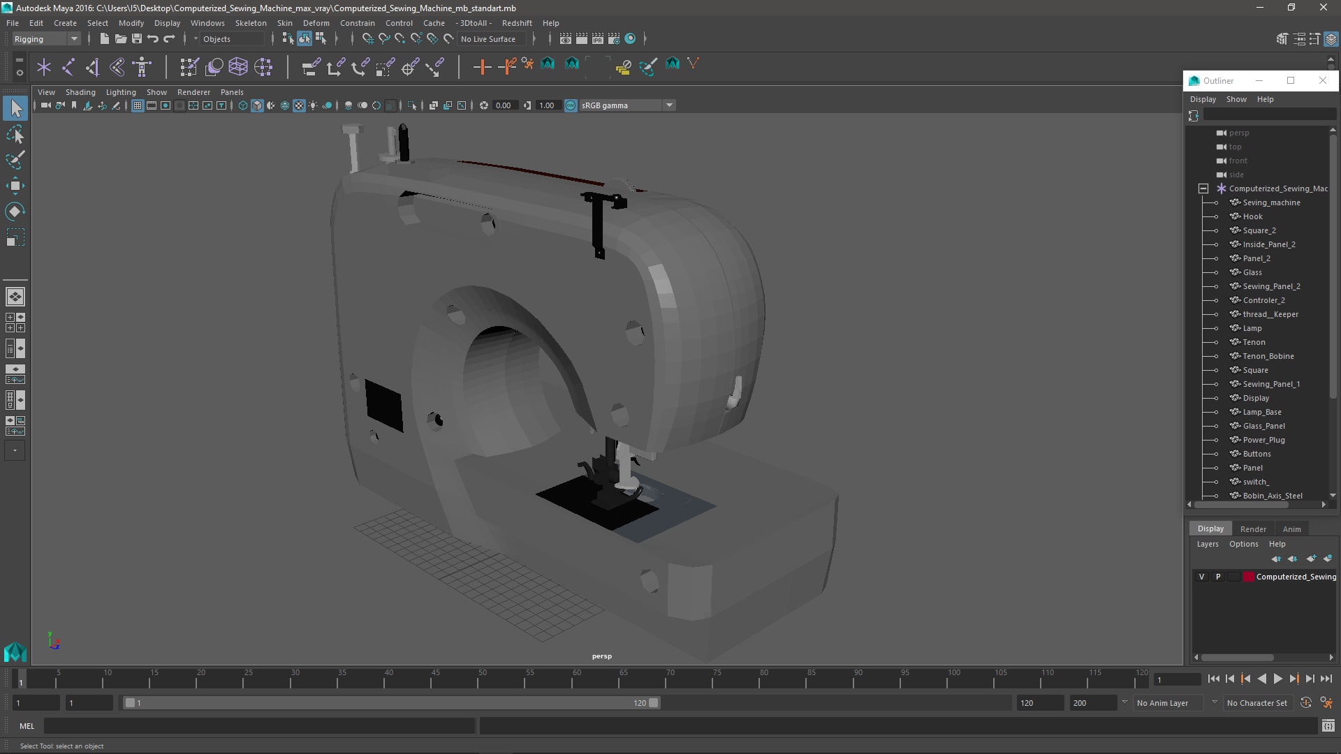 Computerized Sewing Machine 3D