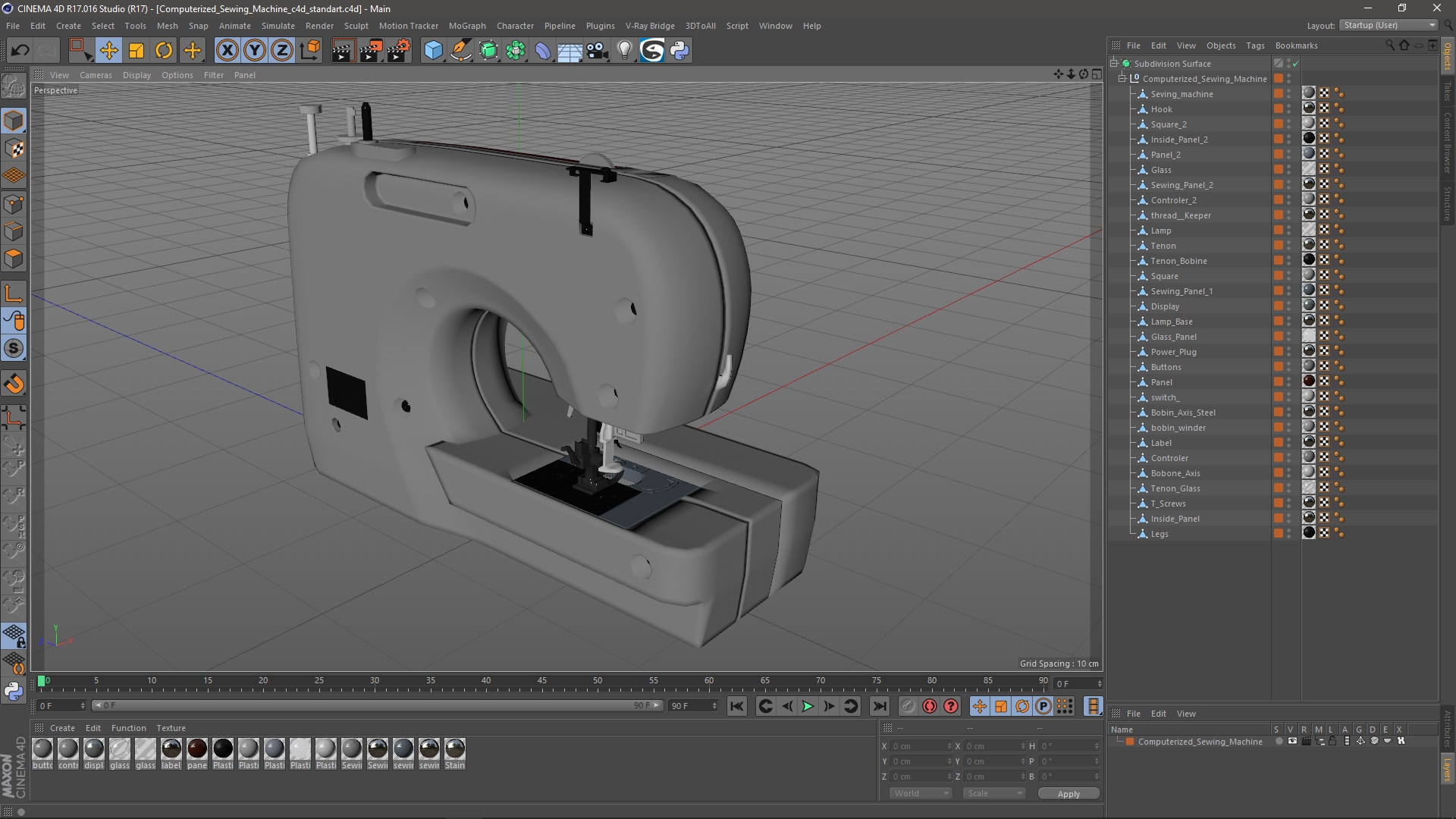 Computerized Sewing Machine 3D