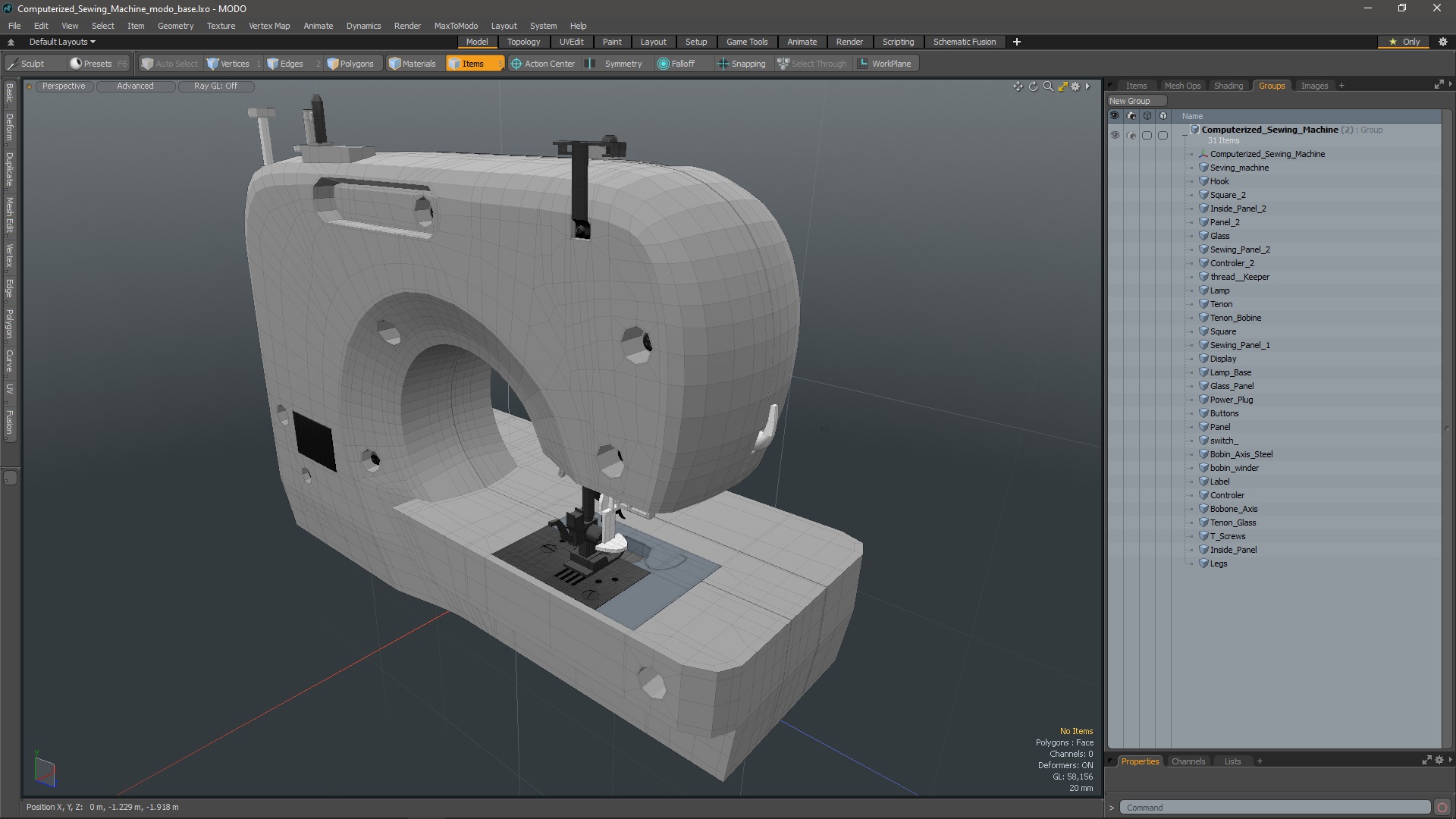 Computerized Sewing Machine 3D