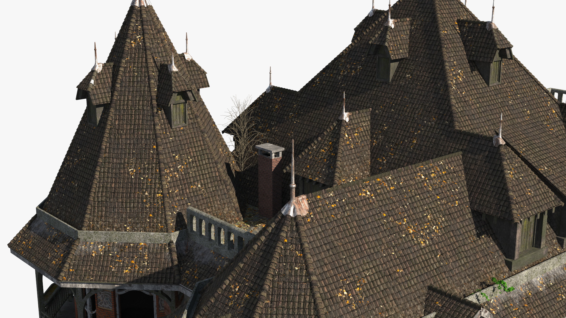 3D Spooky Old Mansion model