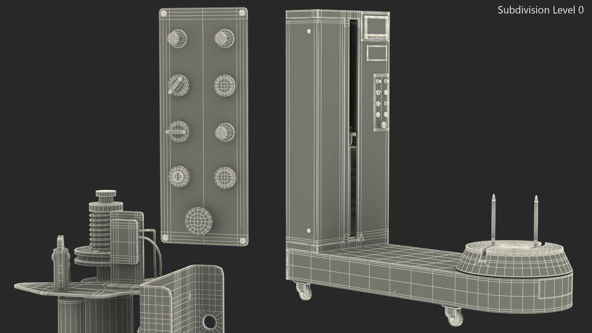 3D model Luggage Suitcase Wrapping Machine Rigged