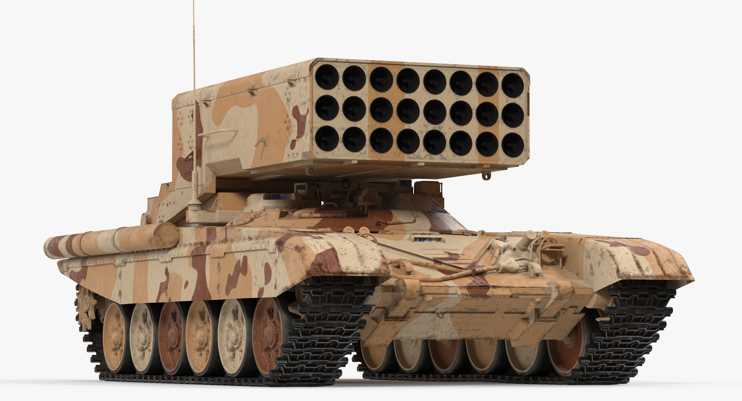 3D model Heavy Fire Throwing TOS 1A System Desert