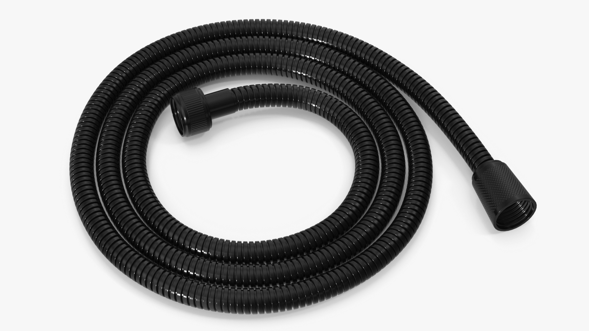 Long Shower Hose Black 3D