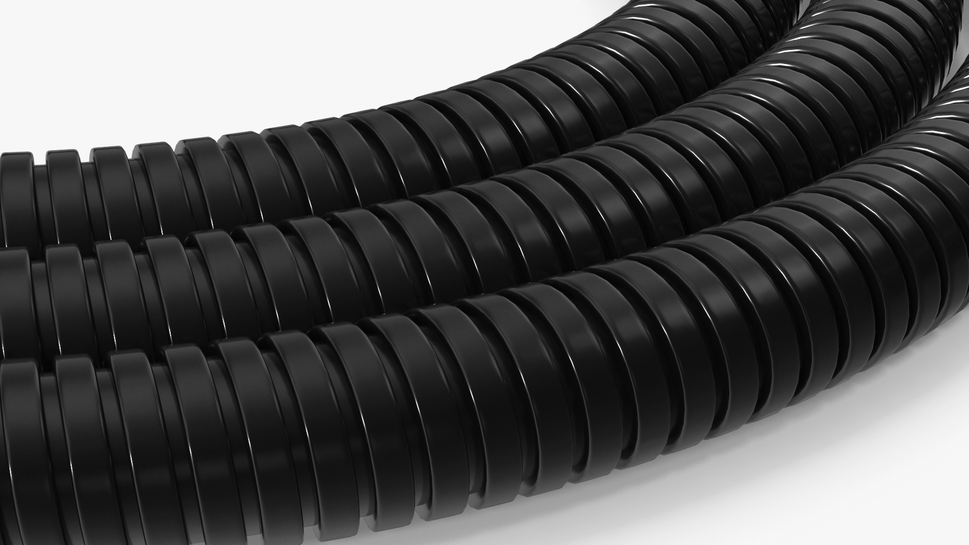 Long Shower Hose Black 3D