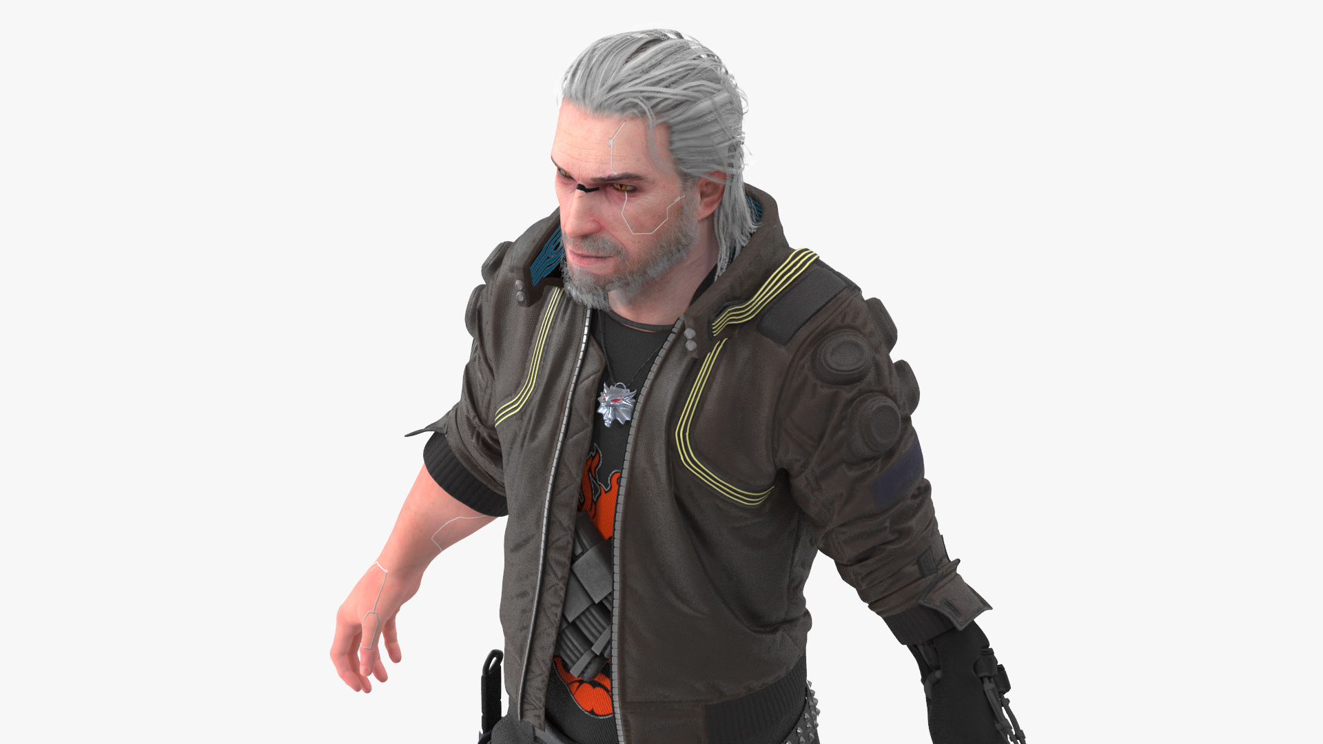 3D Cyberpunk 2077 Geralt Character
