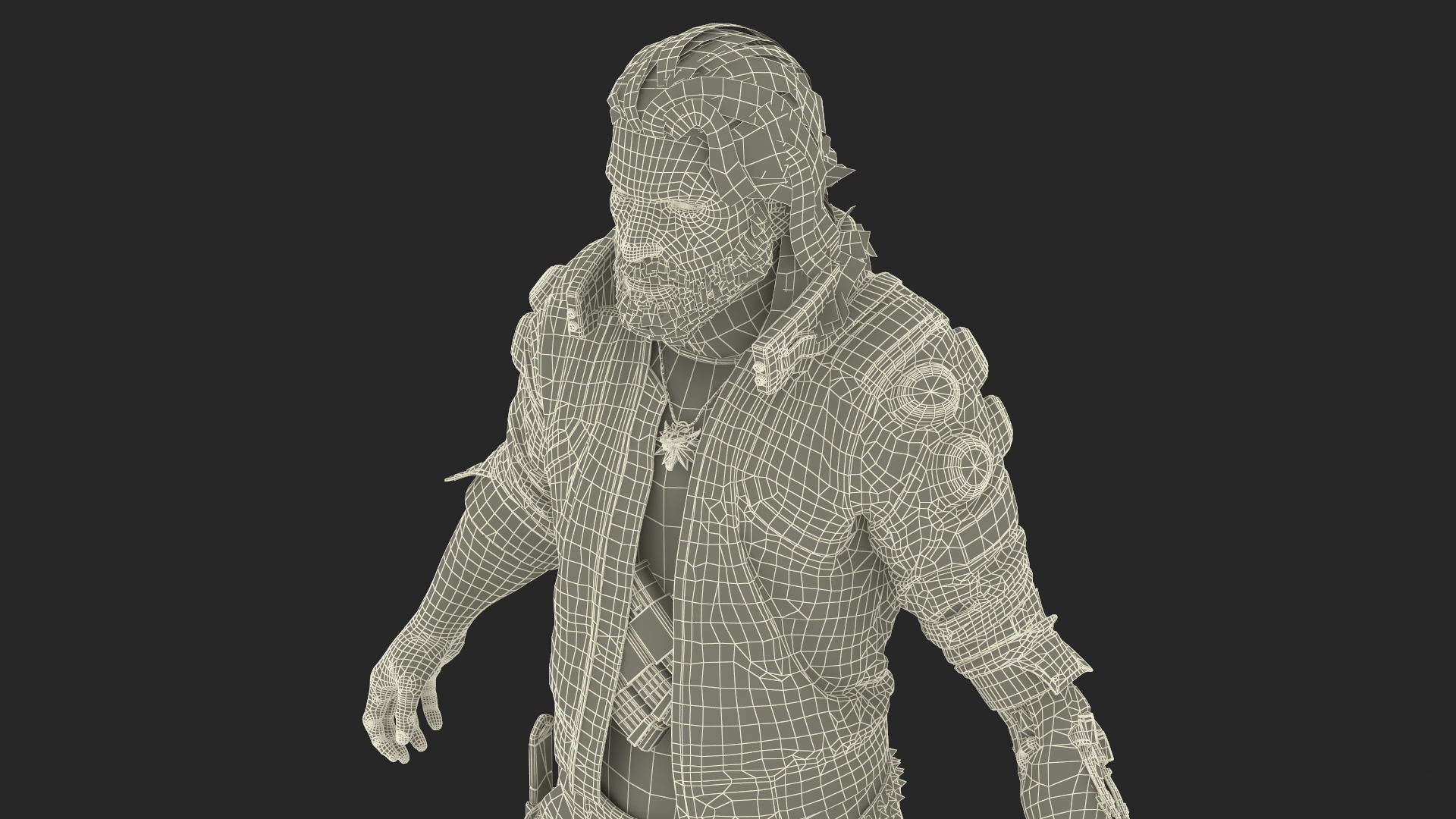 3D Cyberpunk 2077 Geralt Character