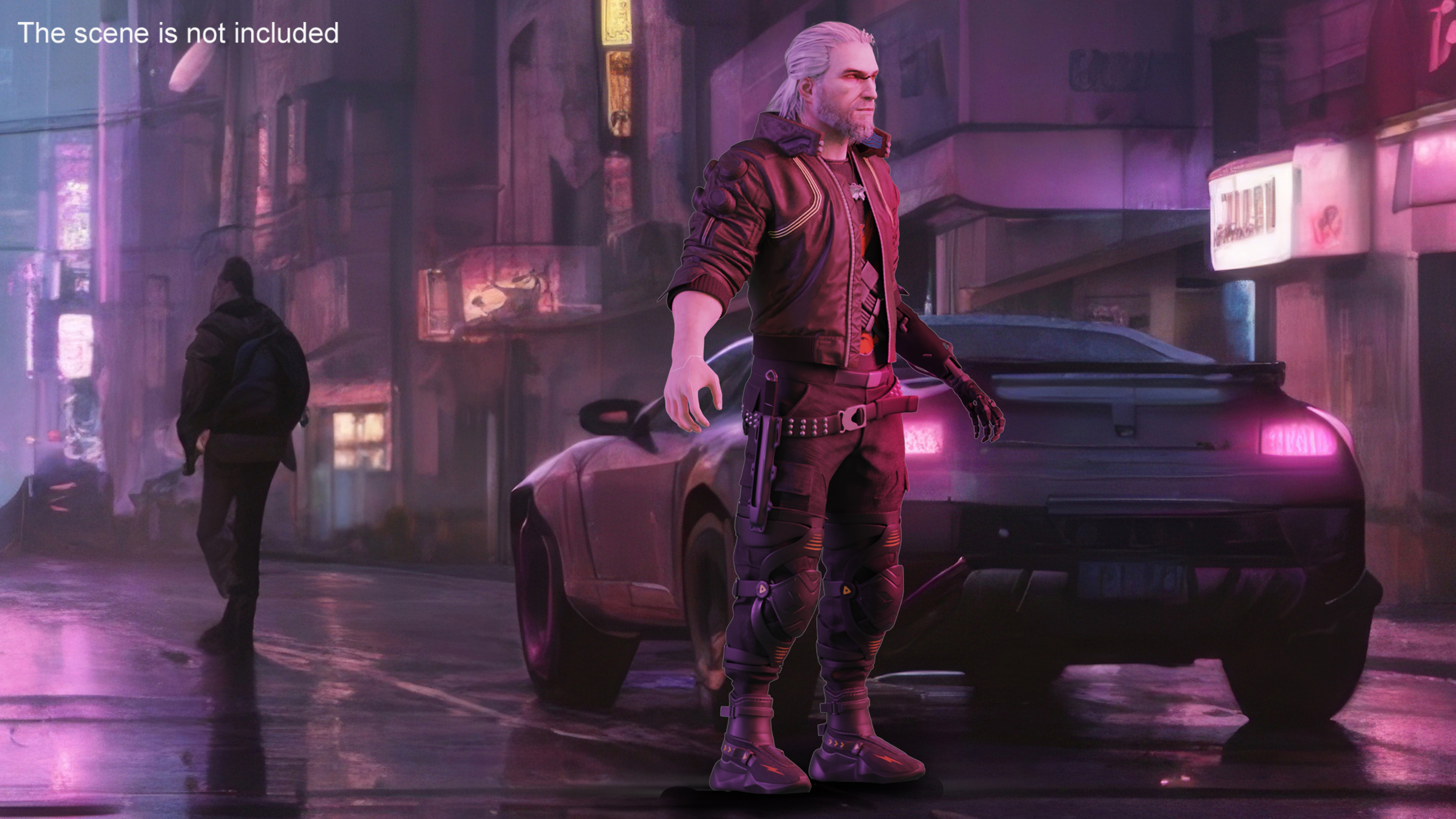 3D Cyberpunk 2077 Geralt Character