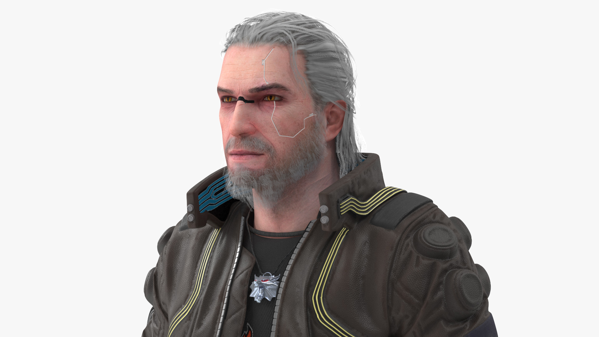 3D Cyberpunk 2077 Geralt Character