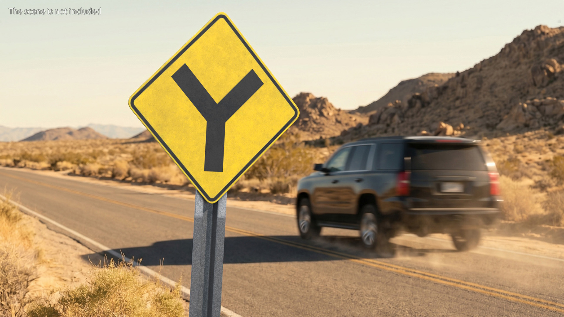 Intersection Warning Road Signs Set - view 4