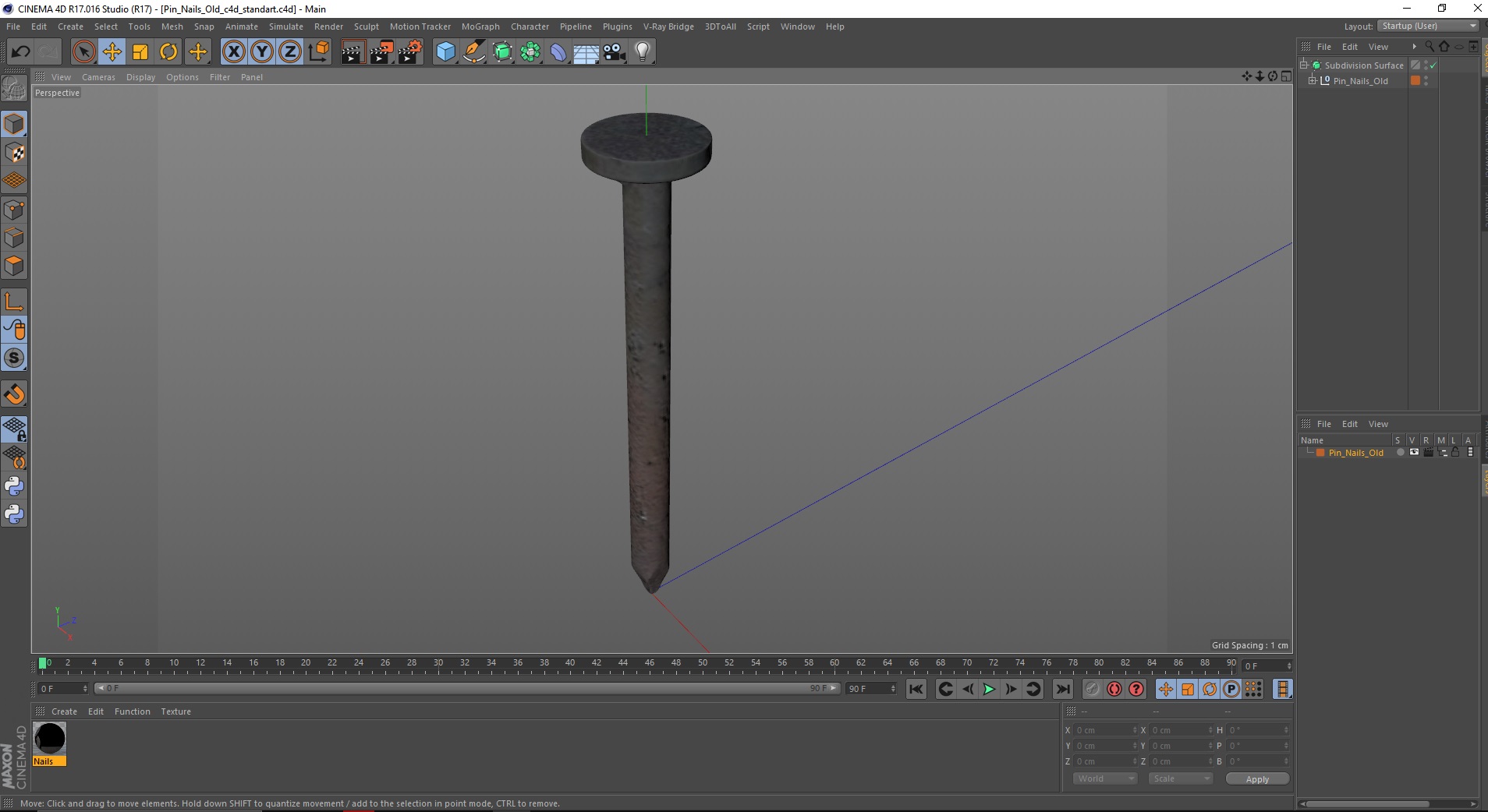 3D Pin Nails Old model