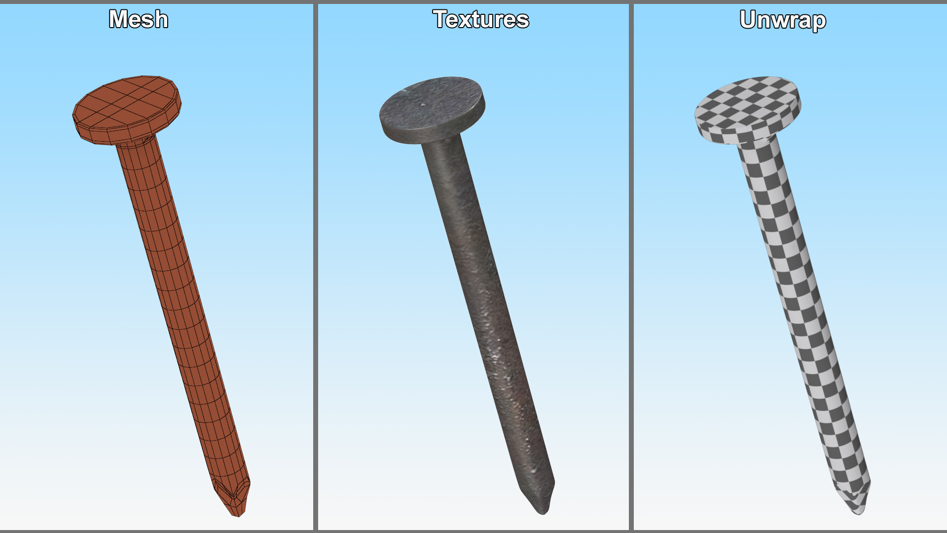 3D Pin Nails Old model
