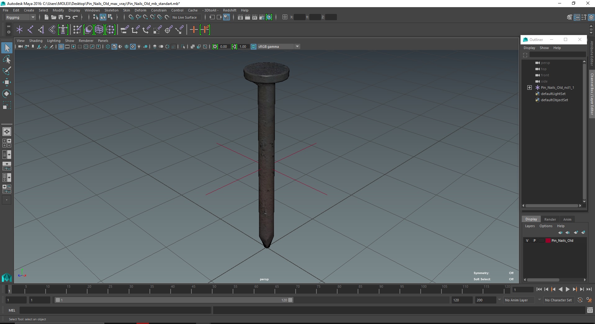 3D Pin Nails Old model