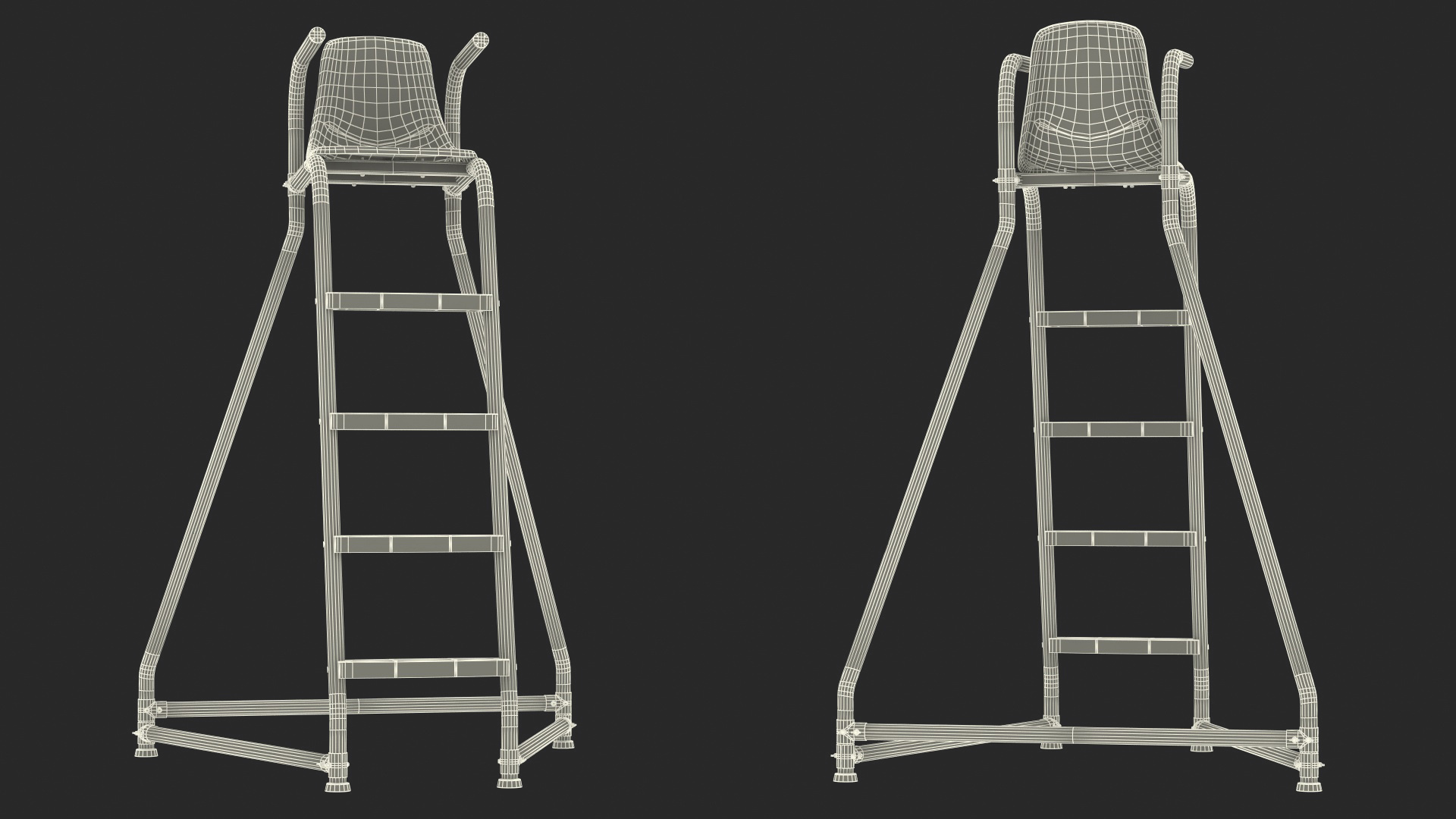 Pool Portable Lifeguard Chair 3D model