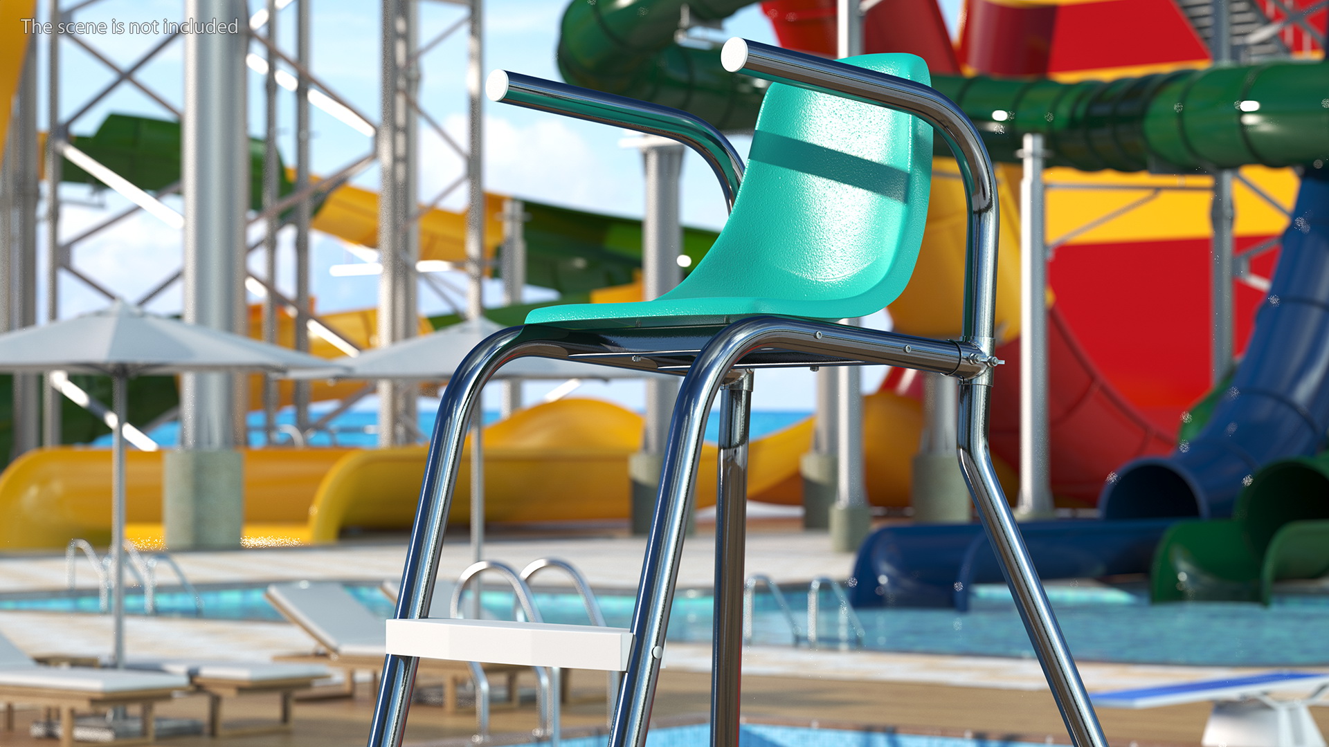 Pool Portable Lifeguard Chair 3D model
