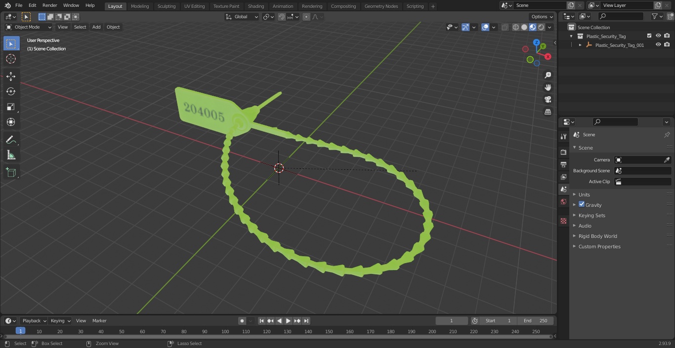 3D model Plastic Security Tag