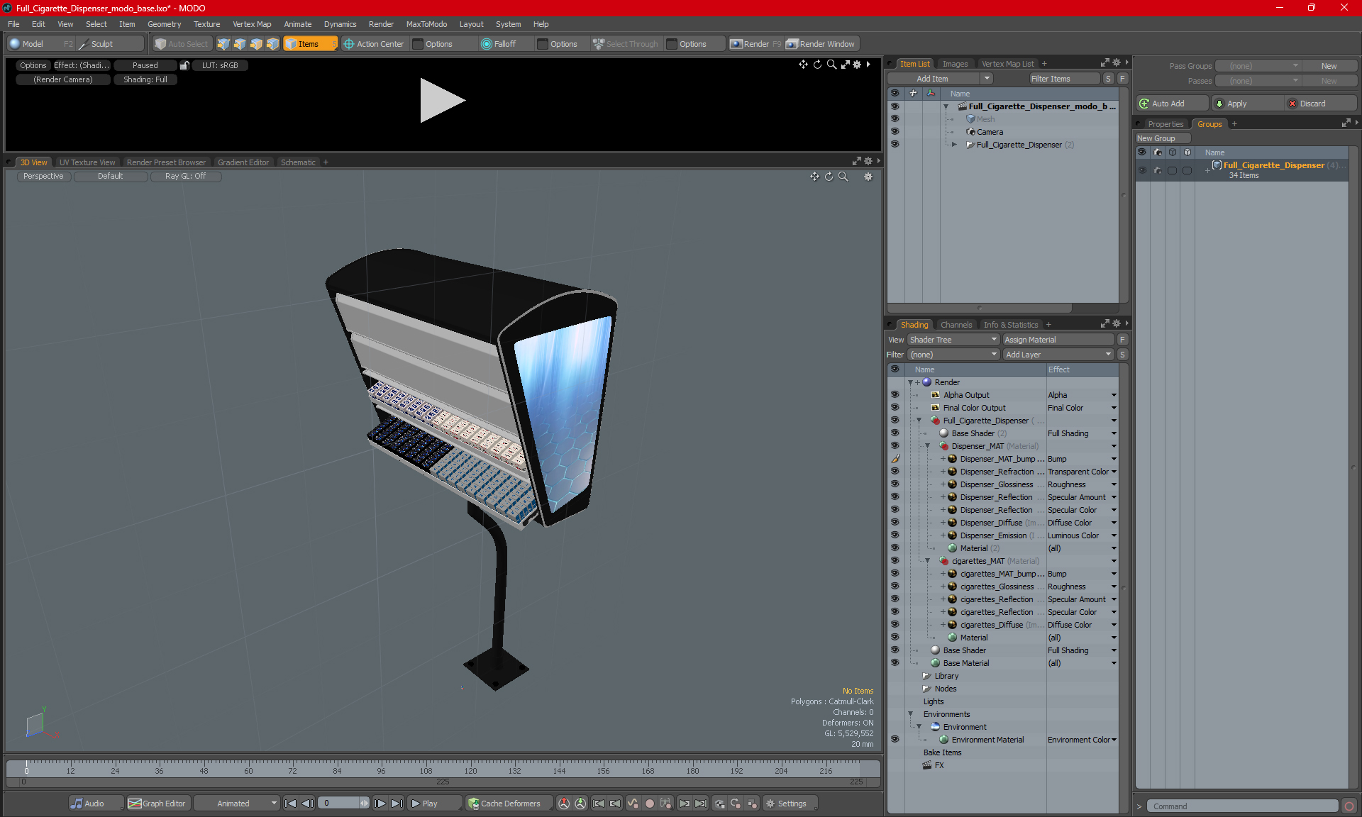 Full Cigarette Dispenser 3D model