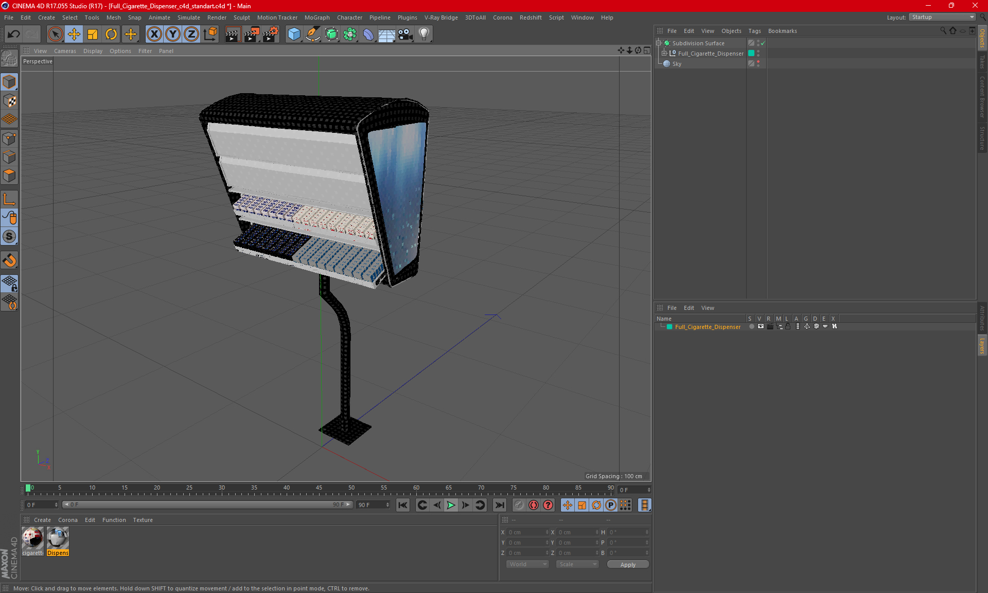 Full Cigarette Dispenser 3D model