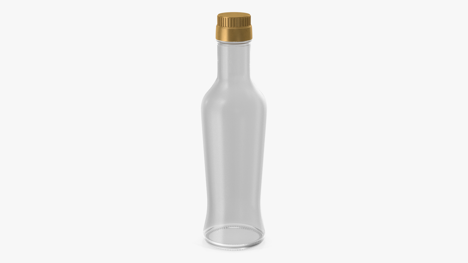 Sauce Bottle with Golden Cap Empty 3D model