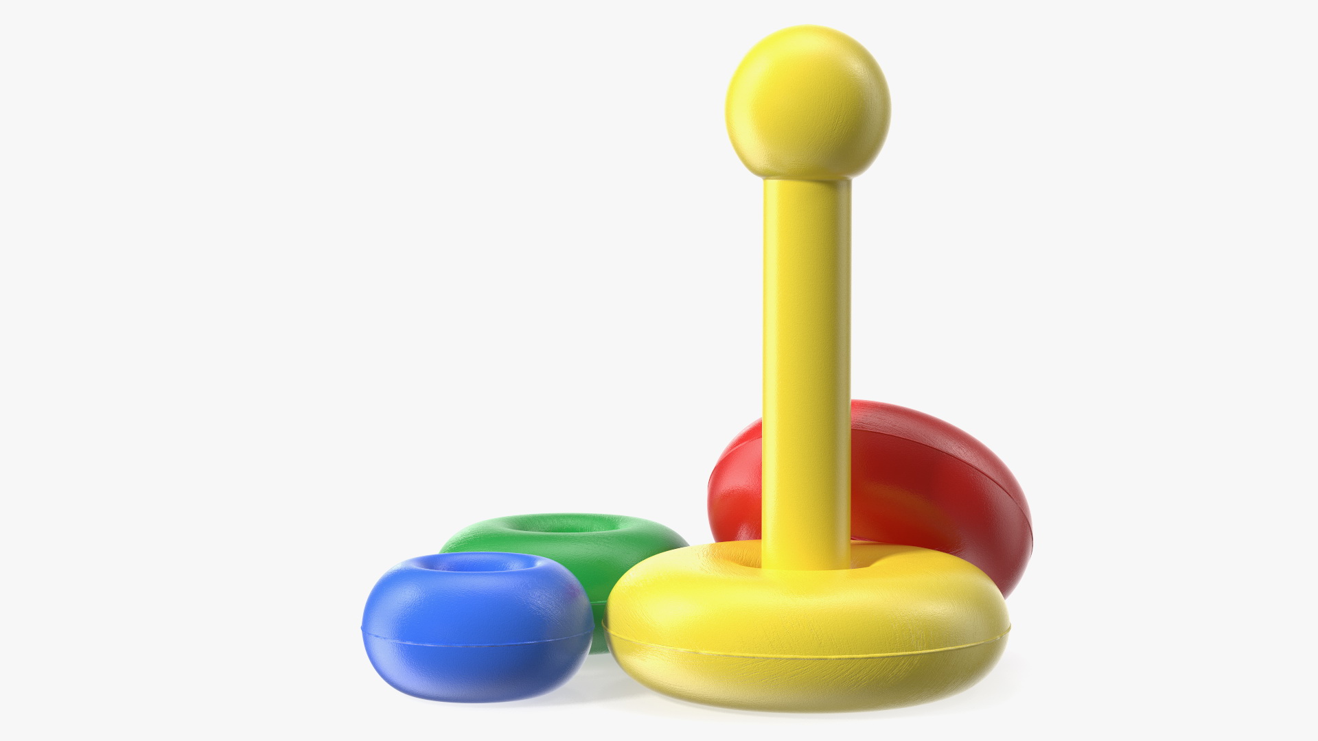 3D model Children's Toy Pyramid Disassembled