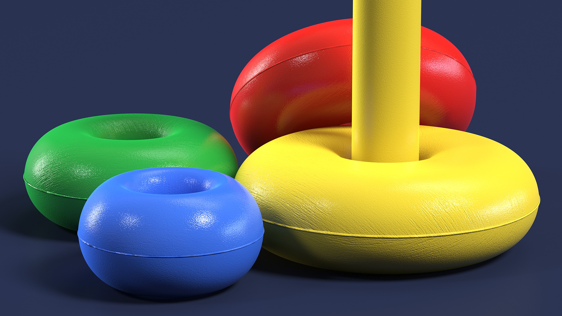 3D model Children's Toy Pyramid Disassembled