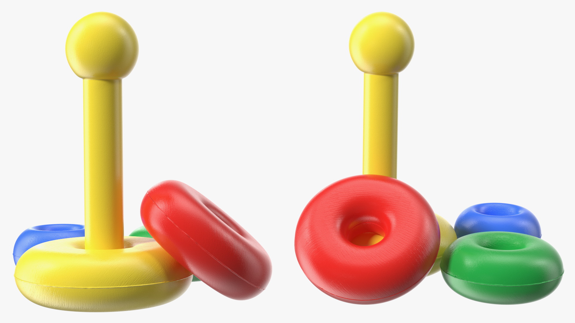 3D model Children's Toy Pyramid Disassembled