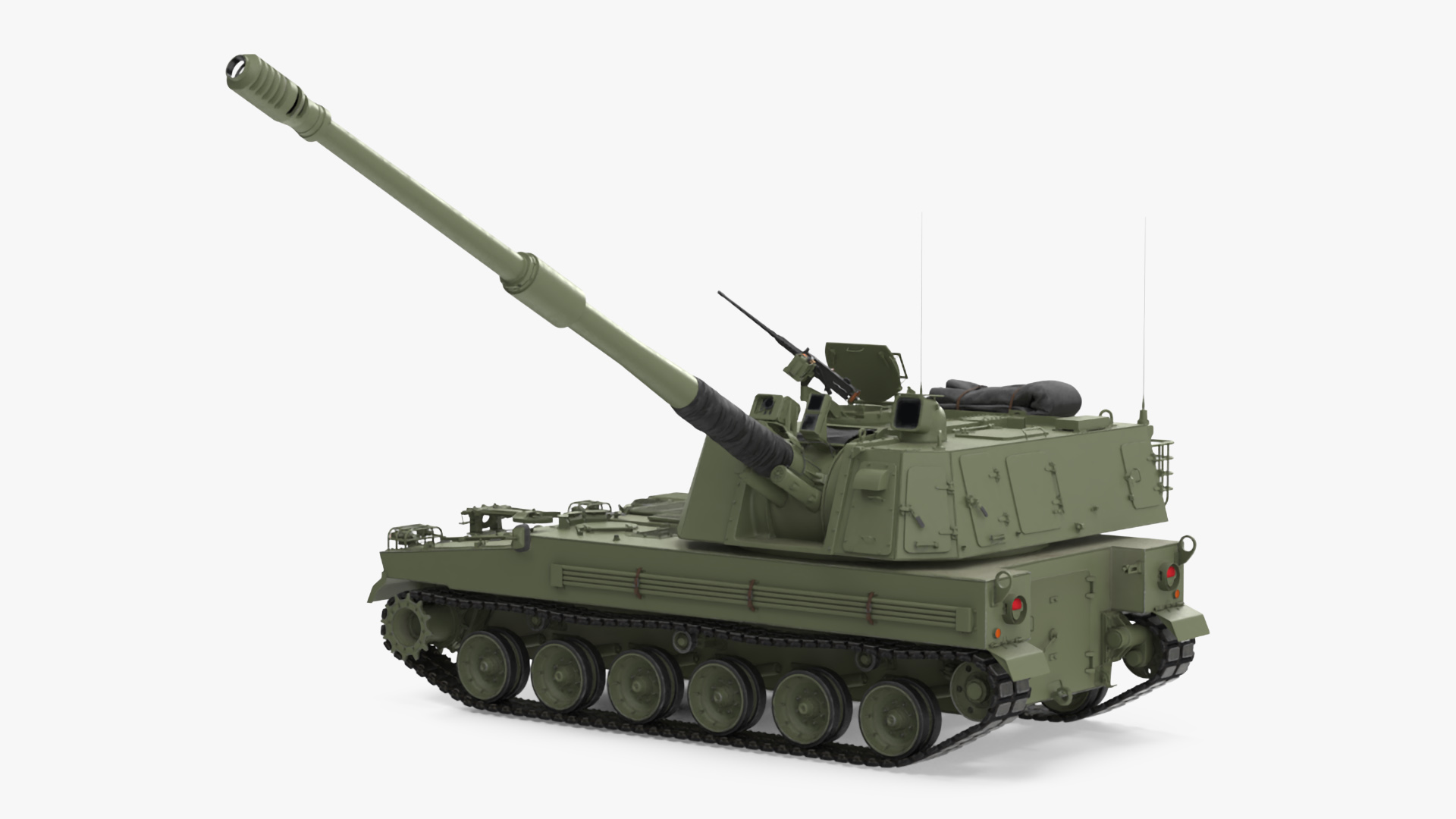 Self Propelled Artillery System Rigged for Cinema 4D 3D