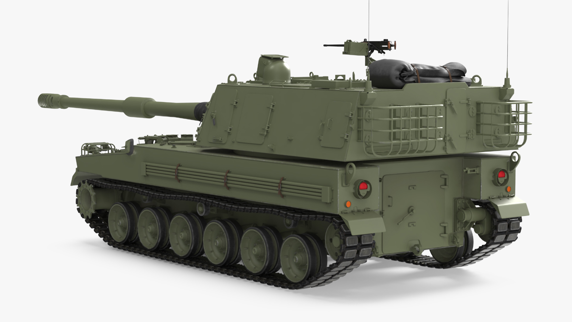 Self Propelled Artillery System Rigged for Cinema 4D 3D