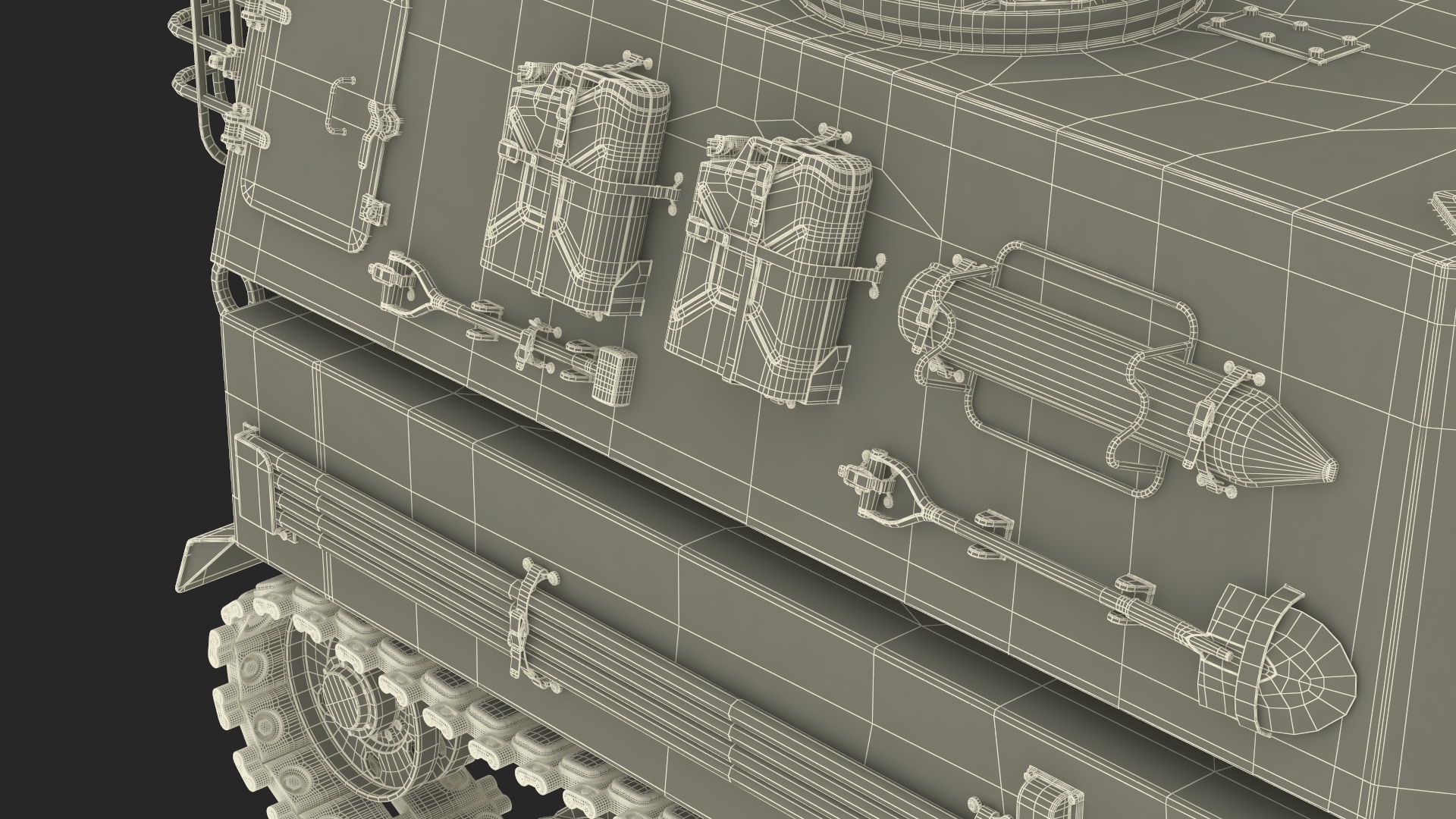Self Propelled Artillery System Rigged for Cinema 4D 3D