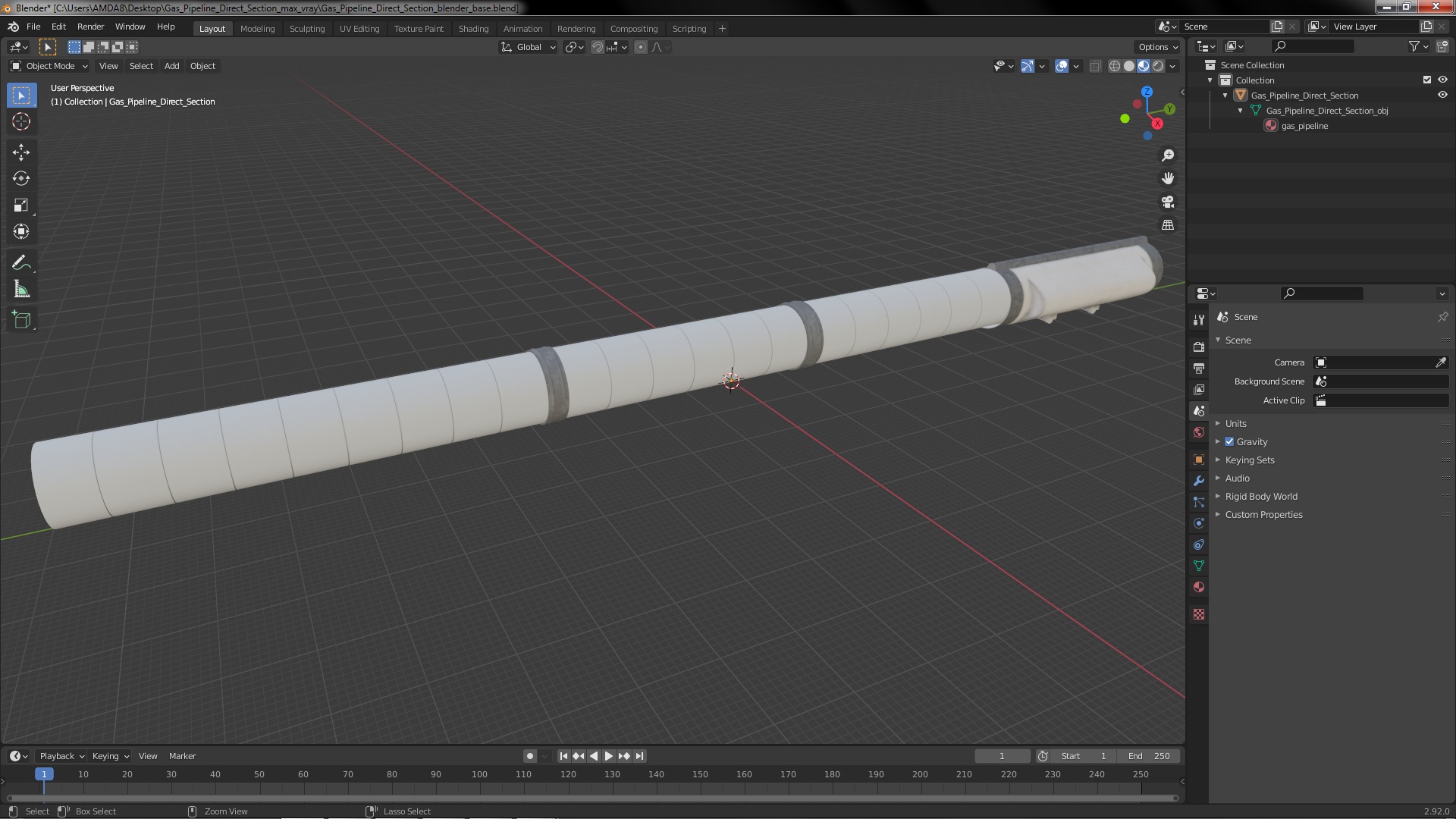 Gas Pipeline Direct Section 3D