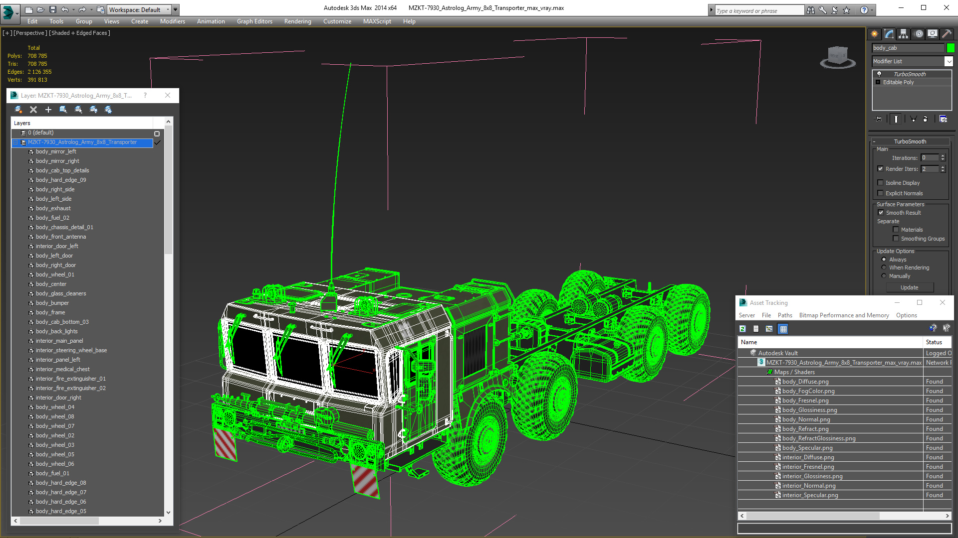 MZKT-7930 Astrolog Army 8x8 Transporter 3D model
