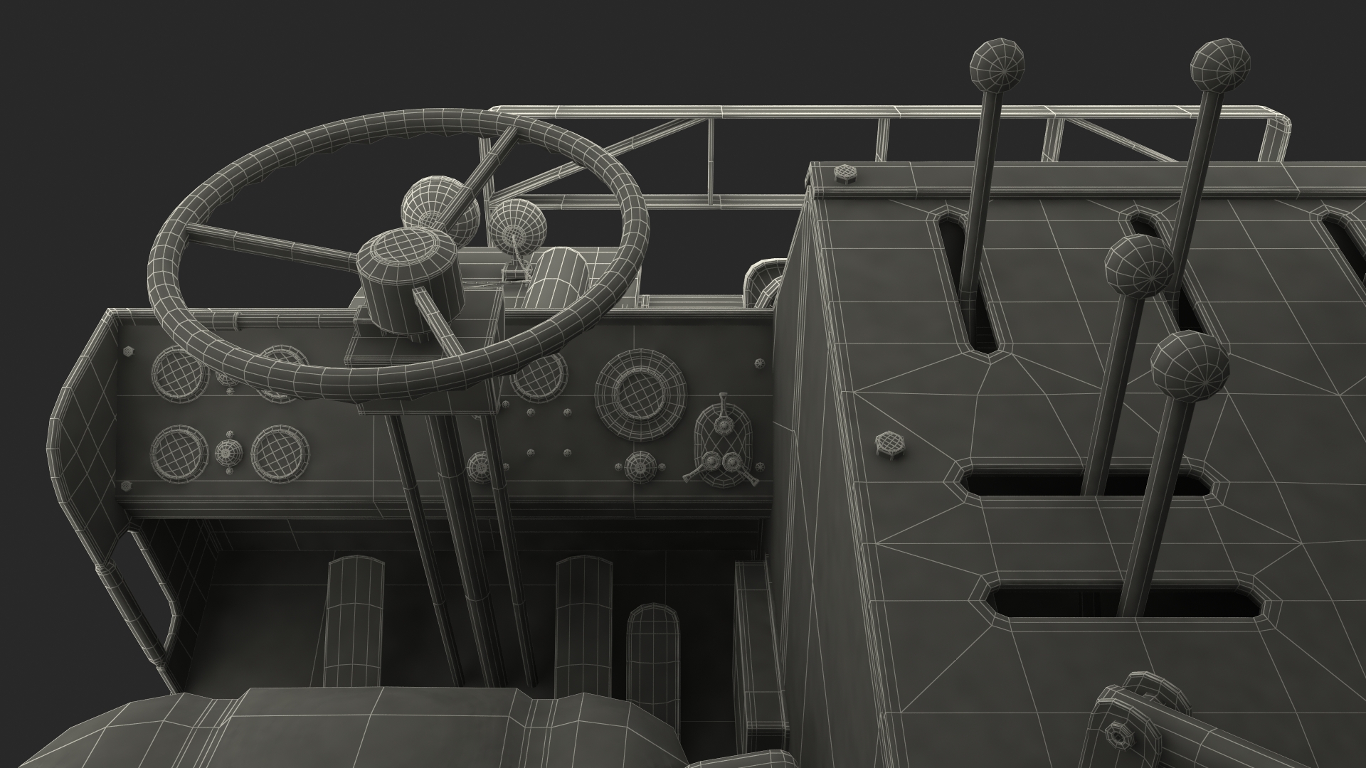 Military Forklift Rigged 3D model