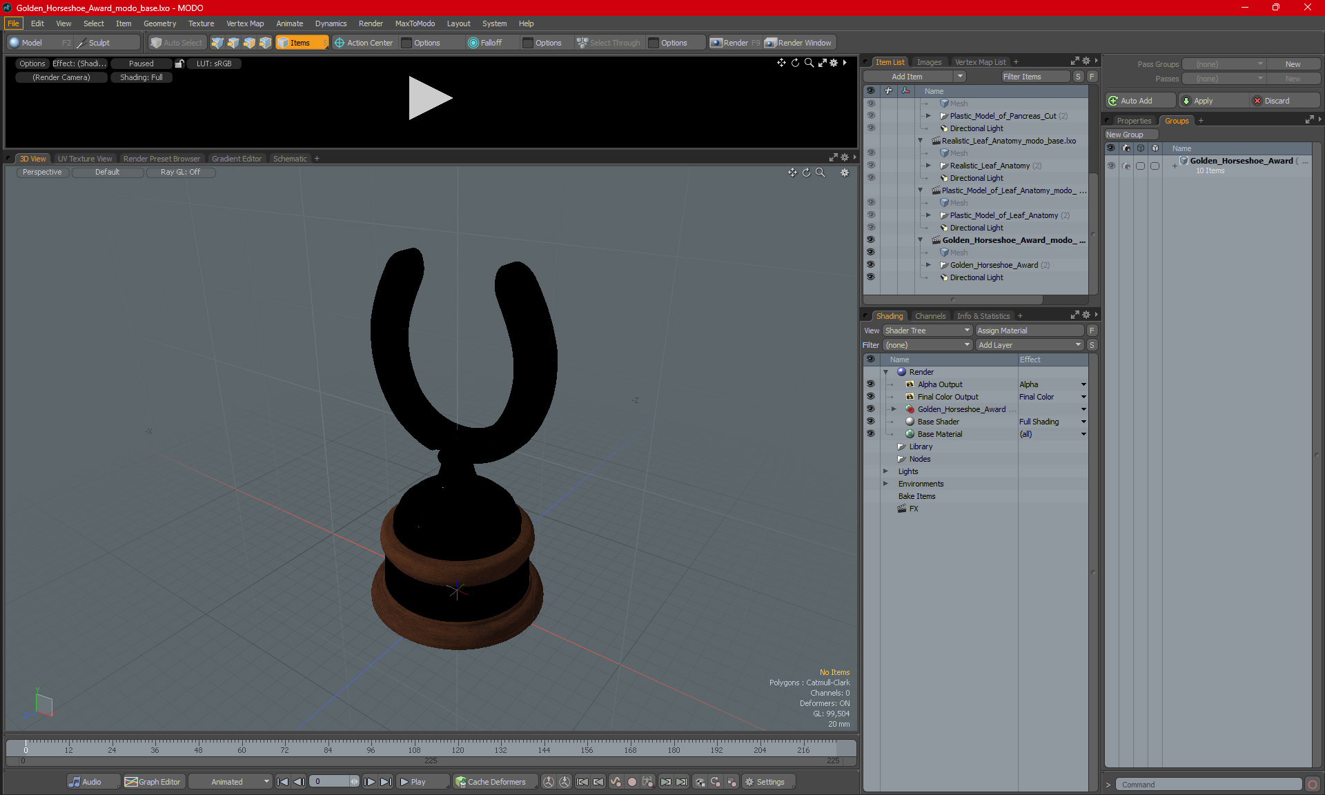 Golden Horseshoe Award 3D