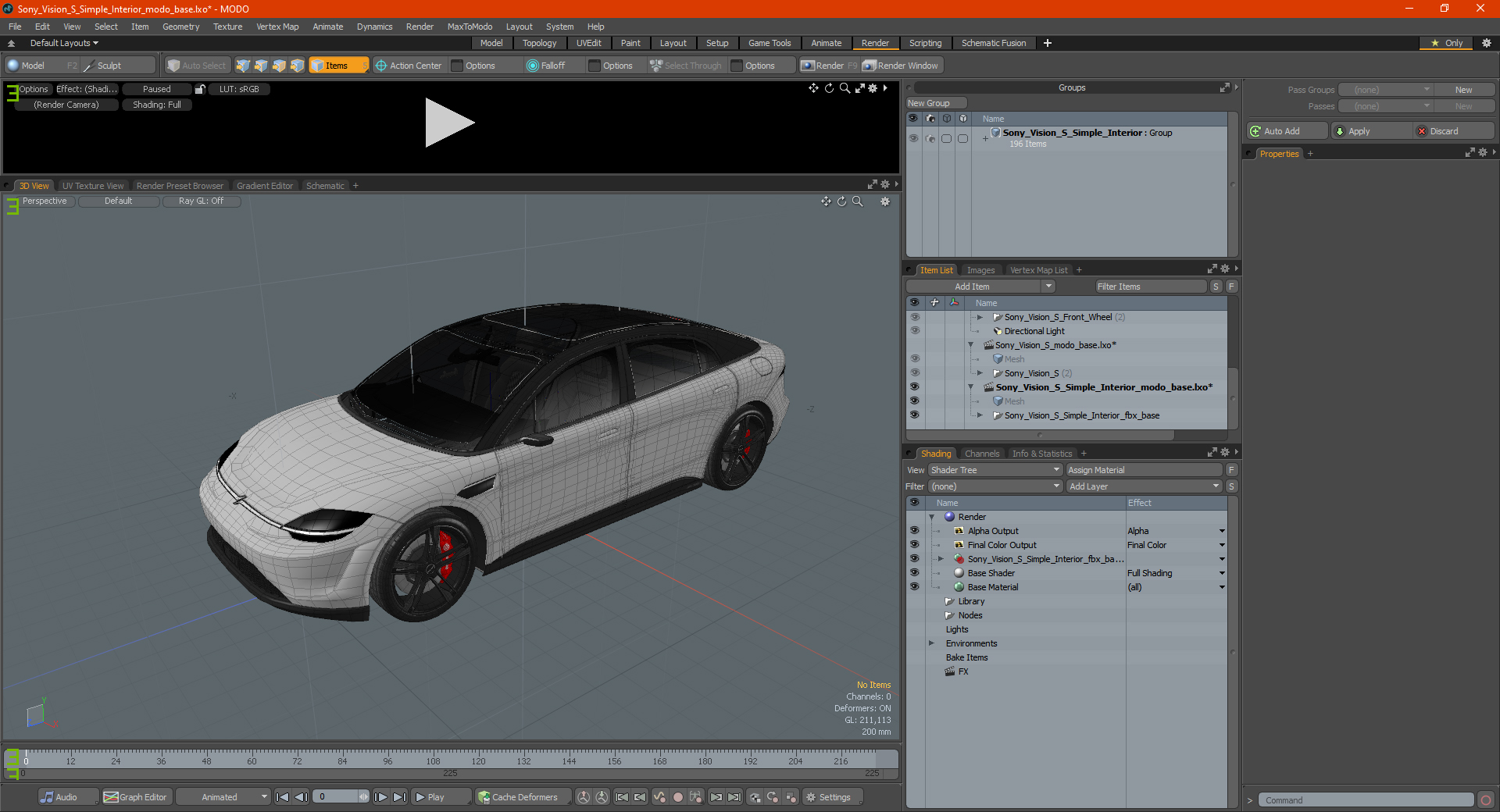 Sony Vision S Simple Interior 3D model