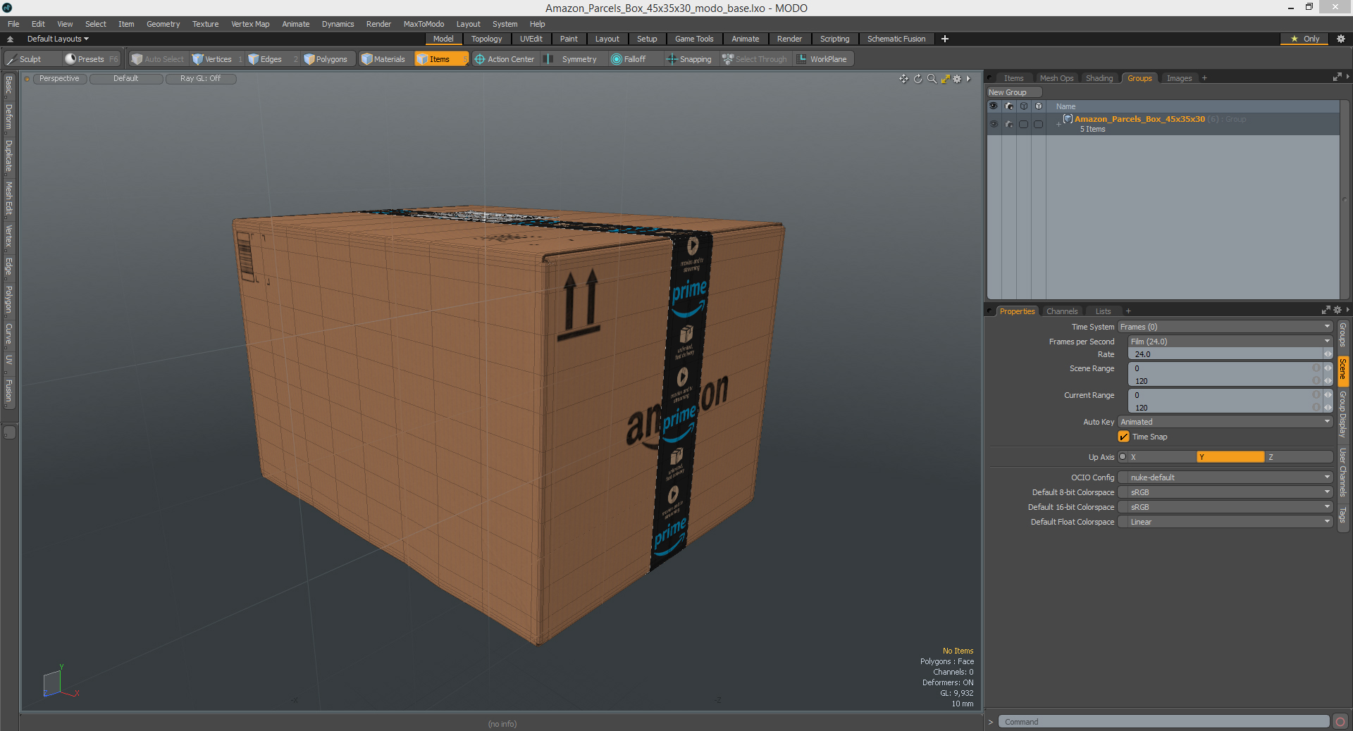 Amazon Parcels Box 45x35x30 3D